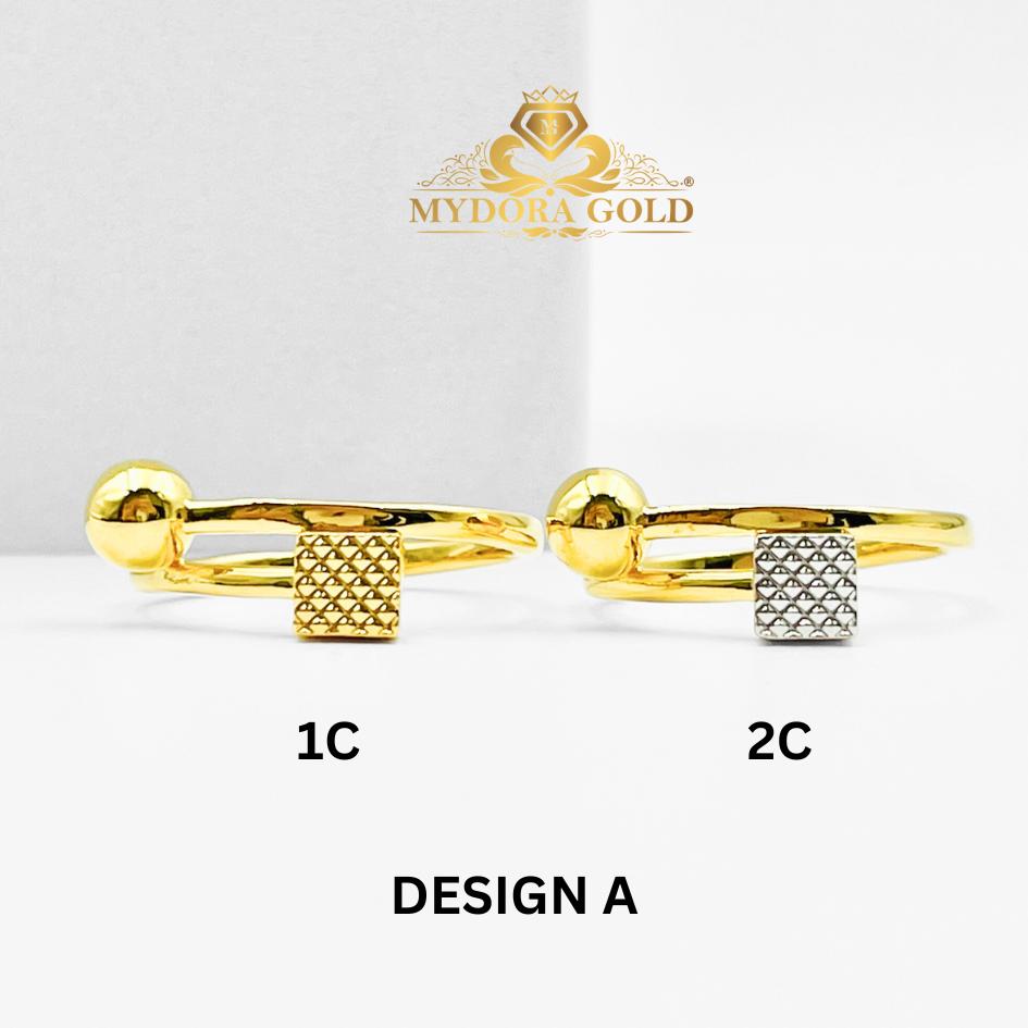 MYDORA Cincin Golden Orby Cube Collection (5G) l EMAS 916/22K