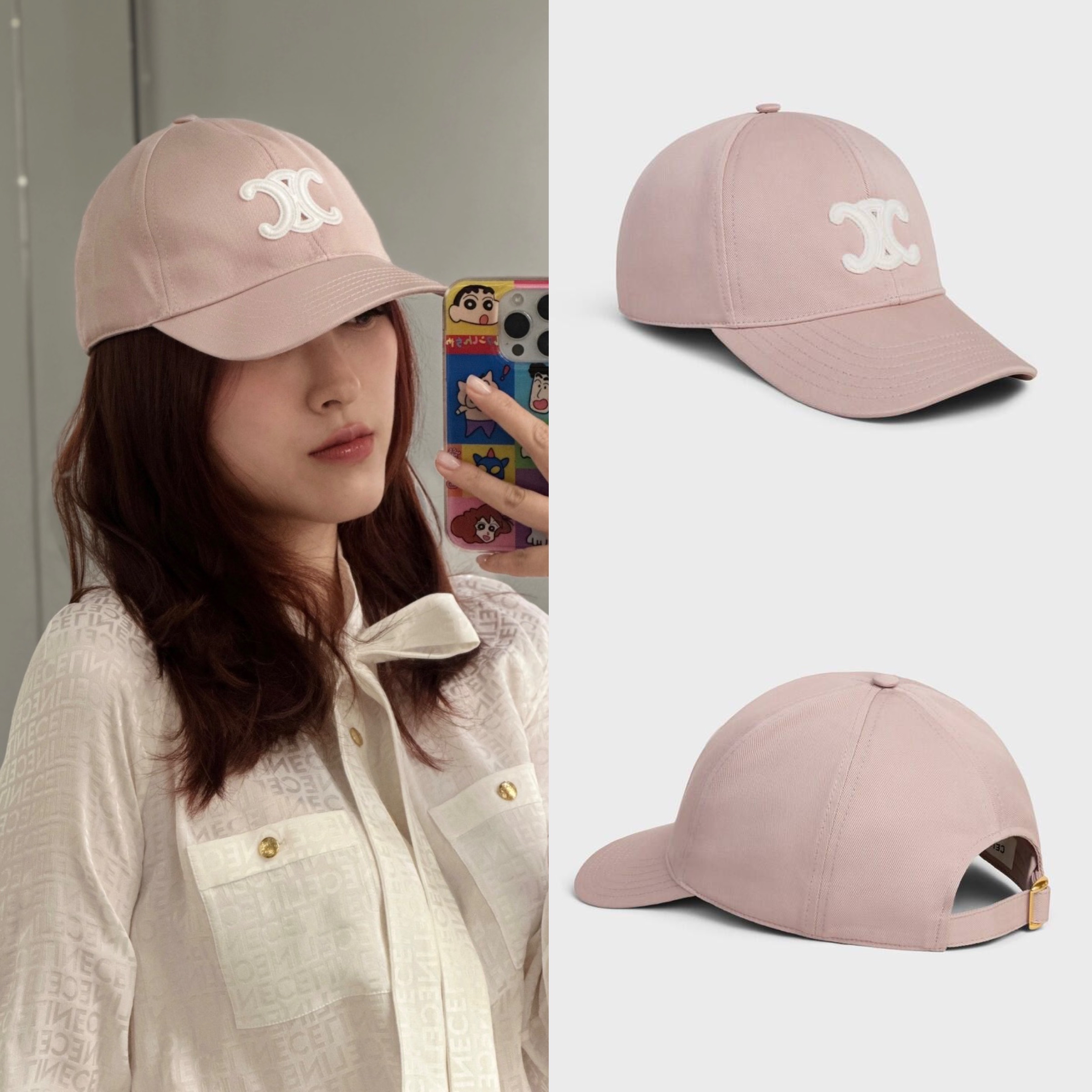 快閃優惠⚡️訂貨 📮Celine Triomphe cap  Size S 57cm / M 58cm / L 59cm  Color : blush