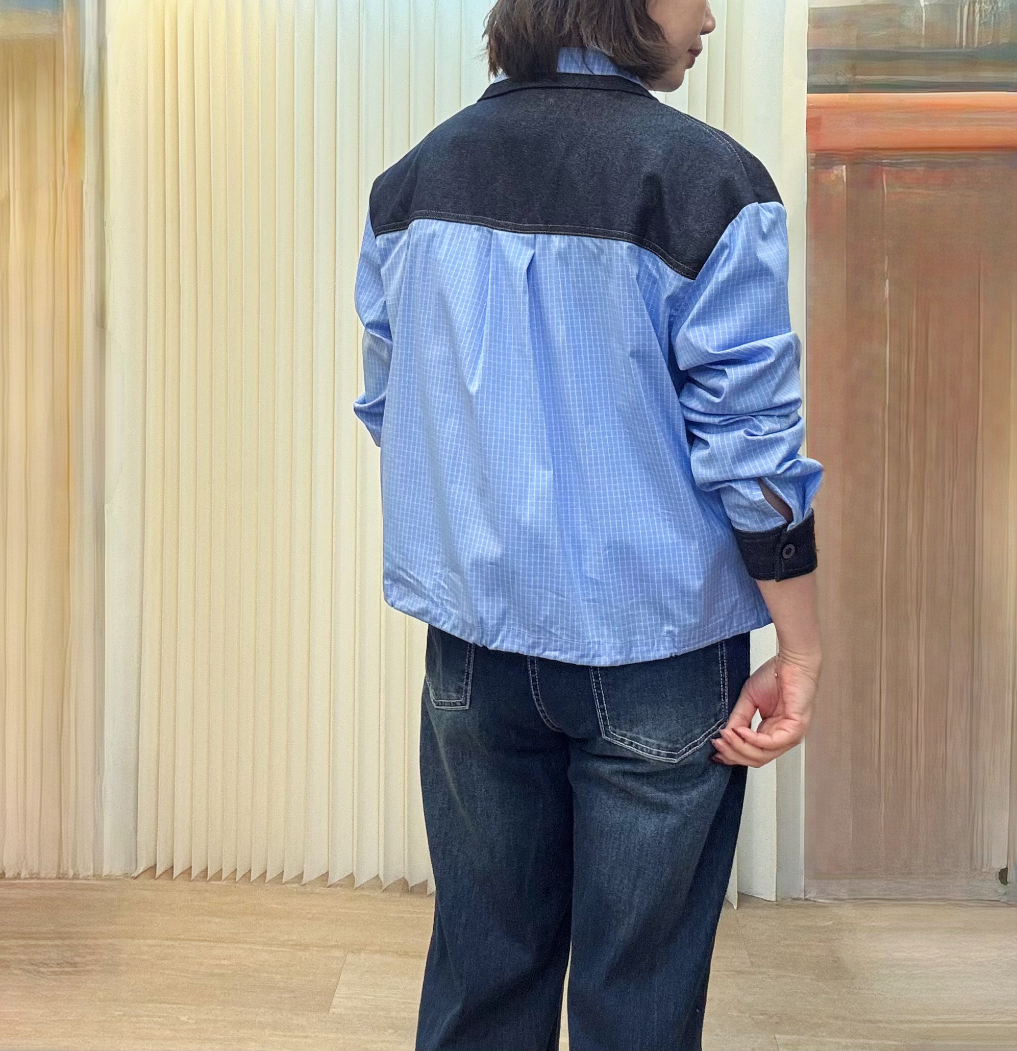 韓國牛仔拼恤外套 M446 03TW63260