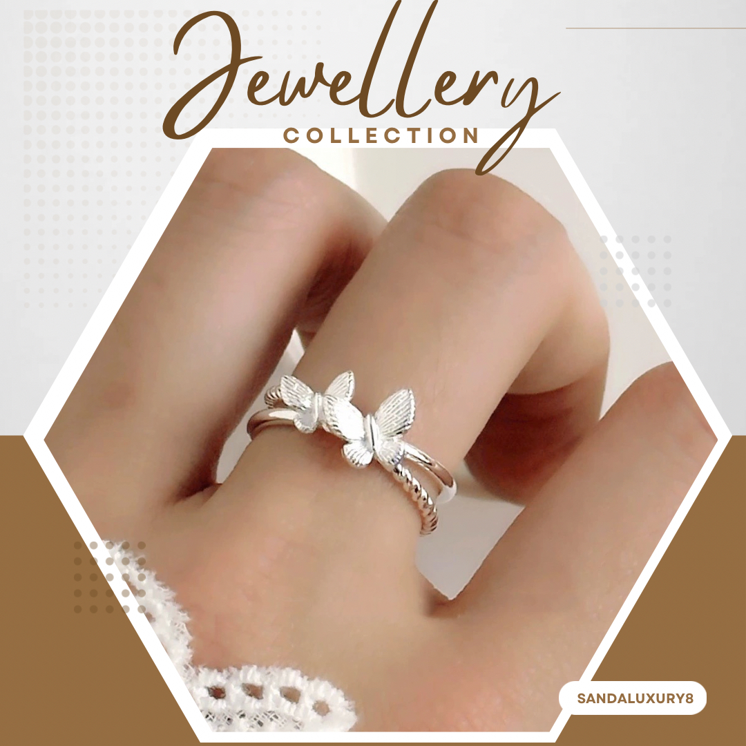 Silver Butterfly Ring 