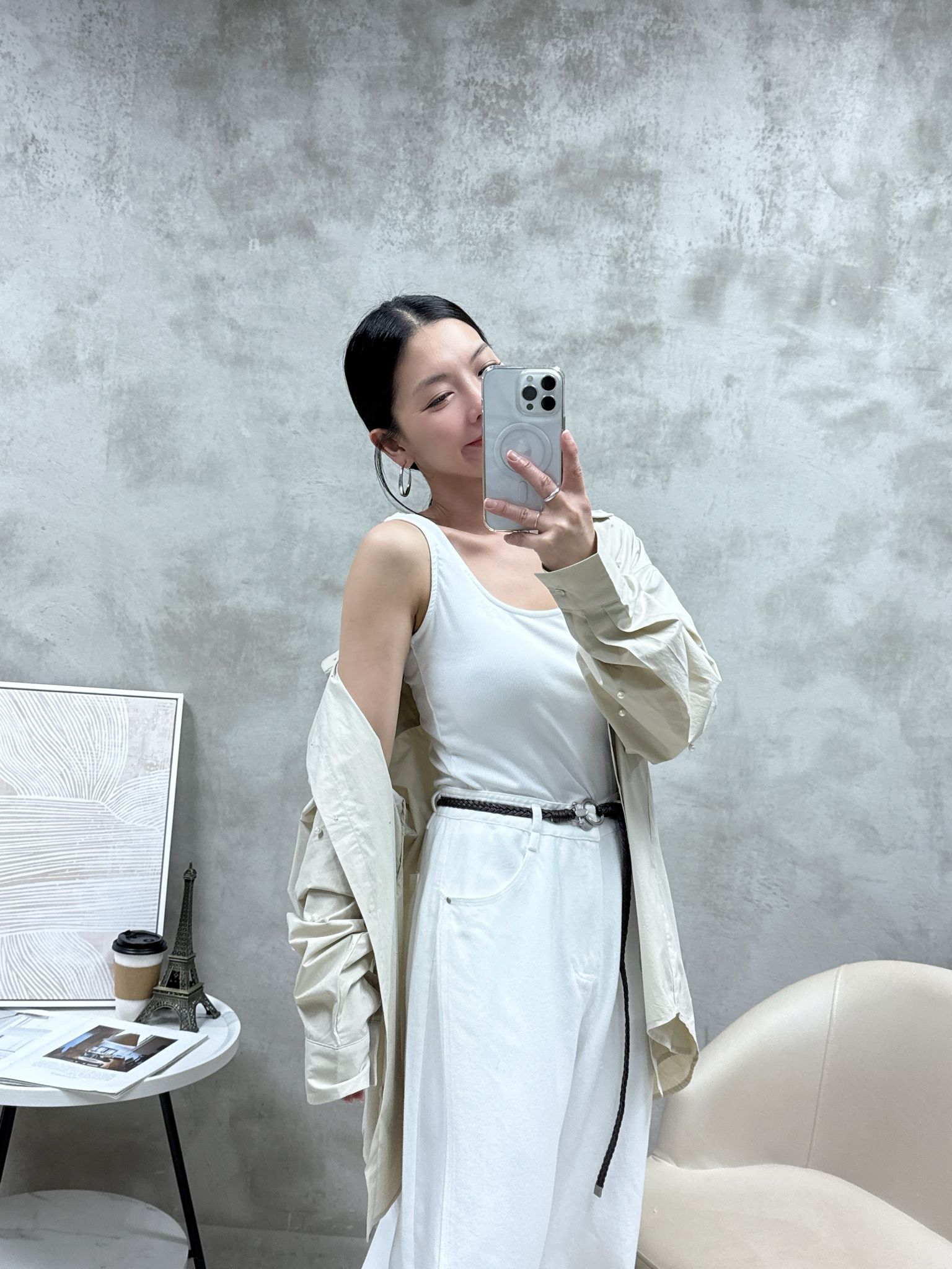 C03 方領暗紋背心