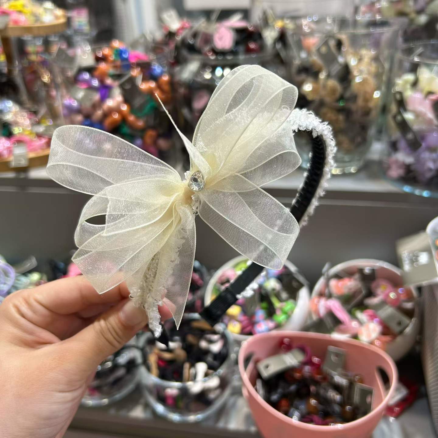 鑽石蝴蝶結兒童頭箍