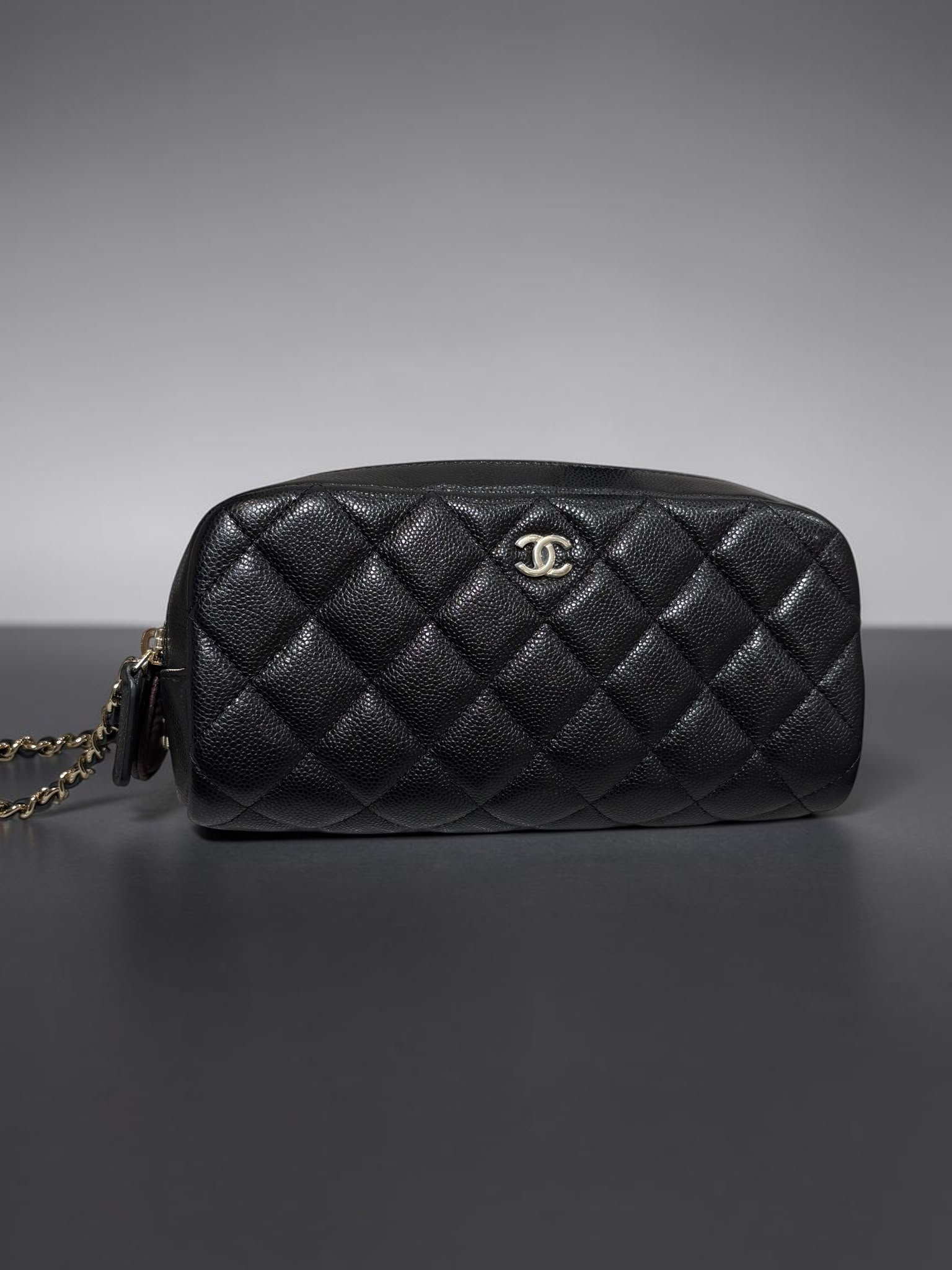 全新 Chanel Caviar Skin Gold Tone Metal Zip Pouch AP3702  100%Authentic,全新未使用品unused ✅晶片✅Dust bag✅Box