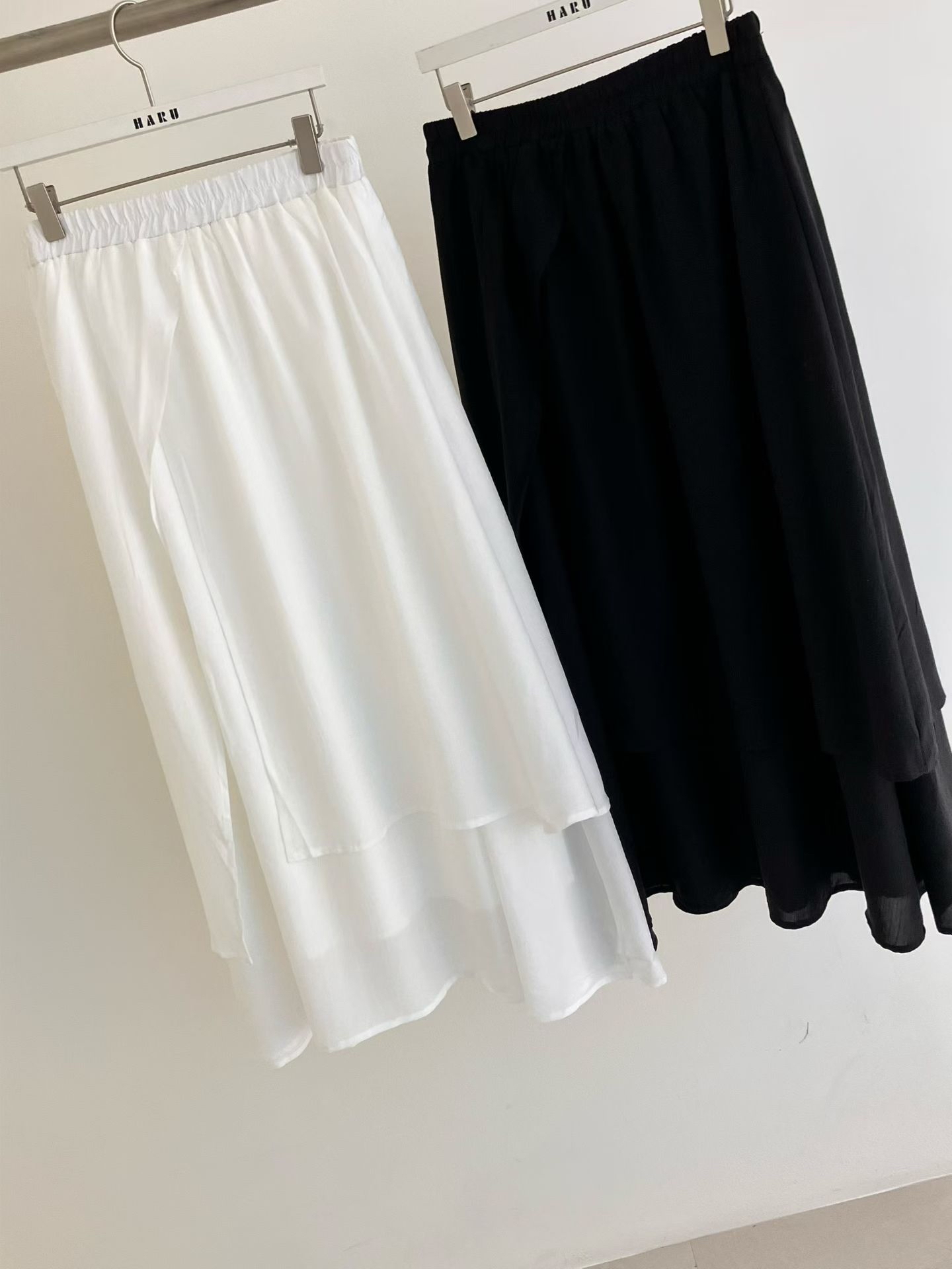 HA15 橡筋腰層次半截裙