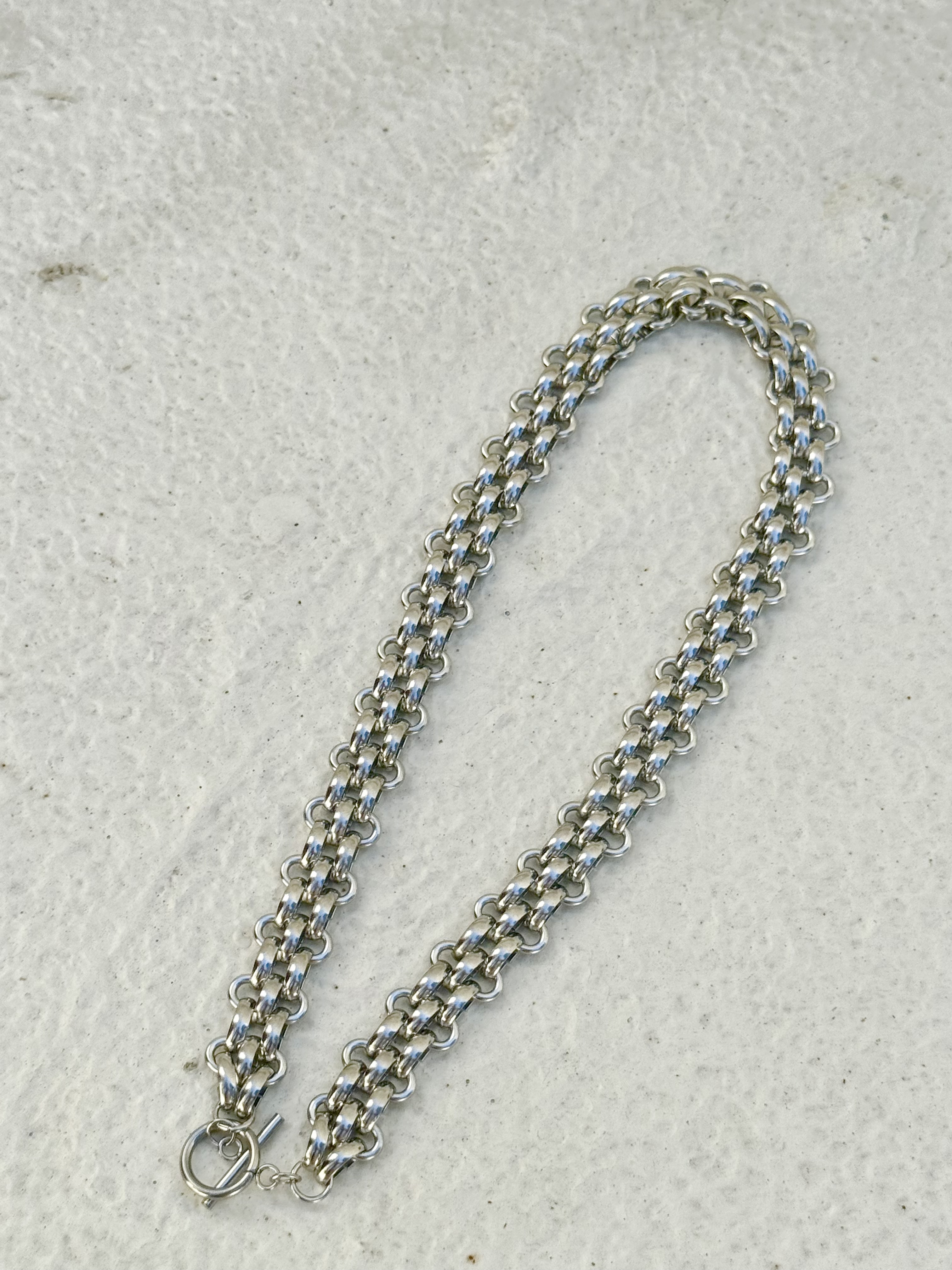 Sliver thick stainless necklace