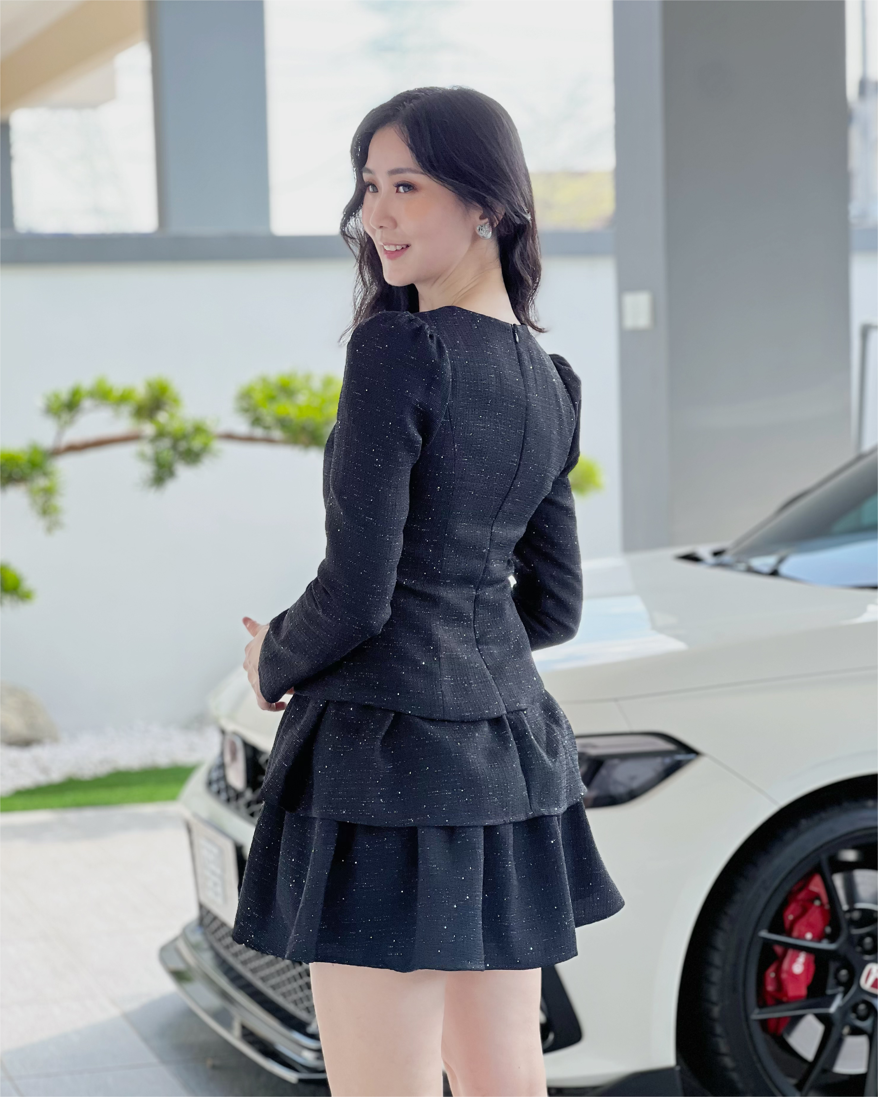 5084 Charlotte Sparkle Tweed Mini Dress