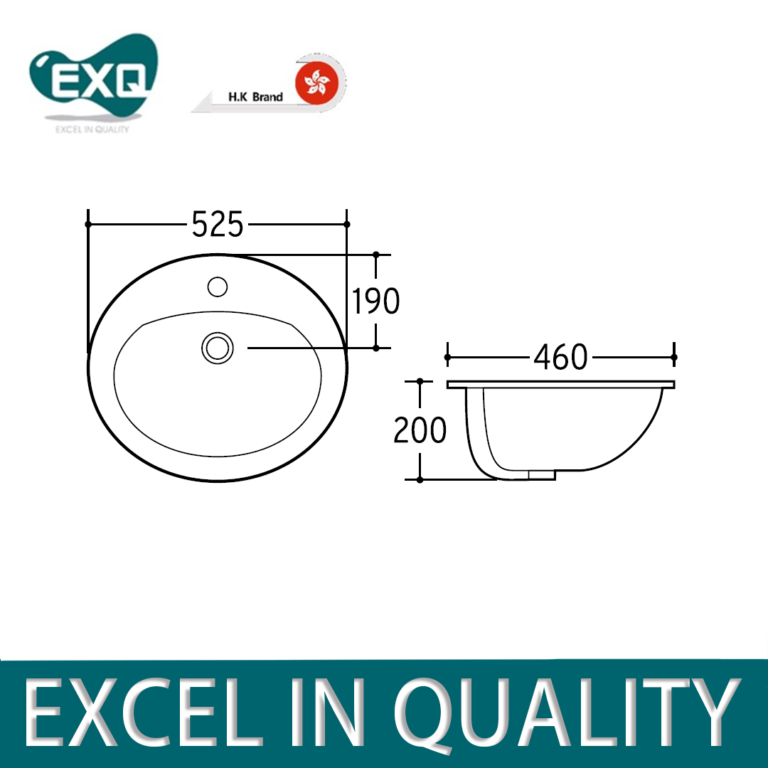 EXQ EB3103 白色台面盆