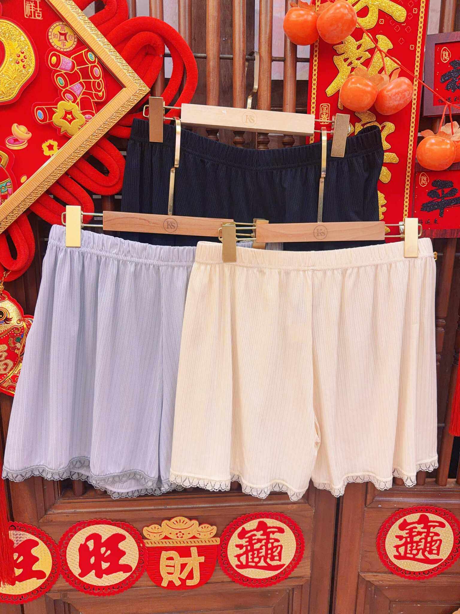 NJE12 D0099 拼蕾丝裤脚安全裤