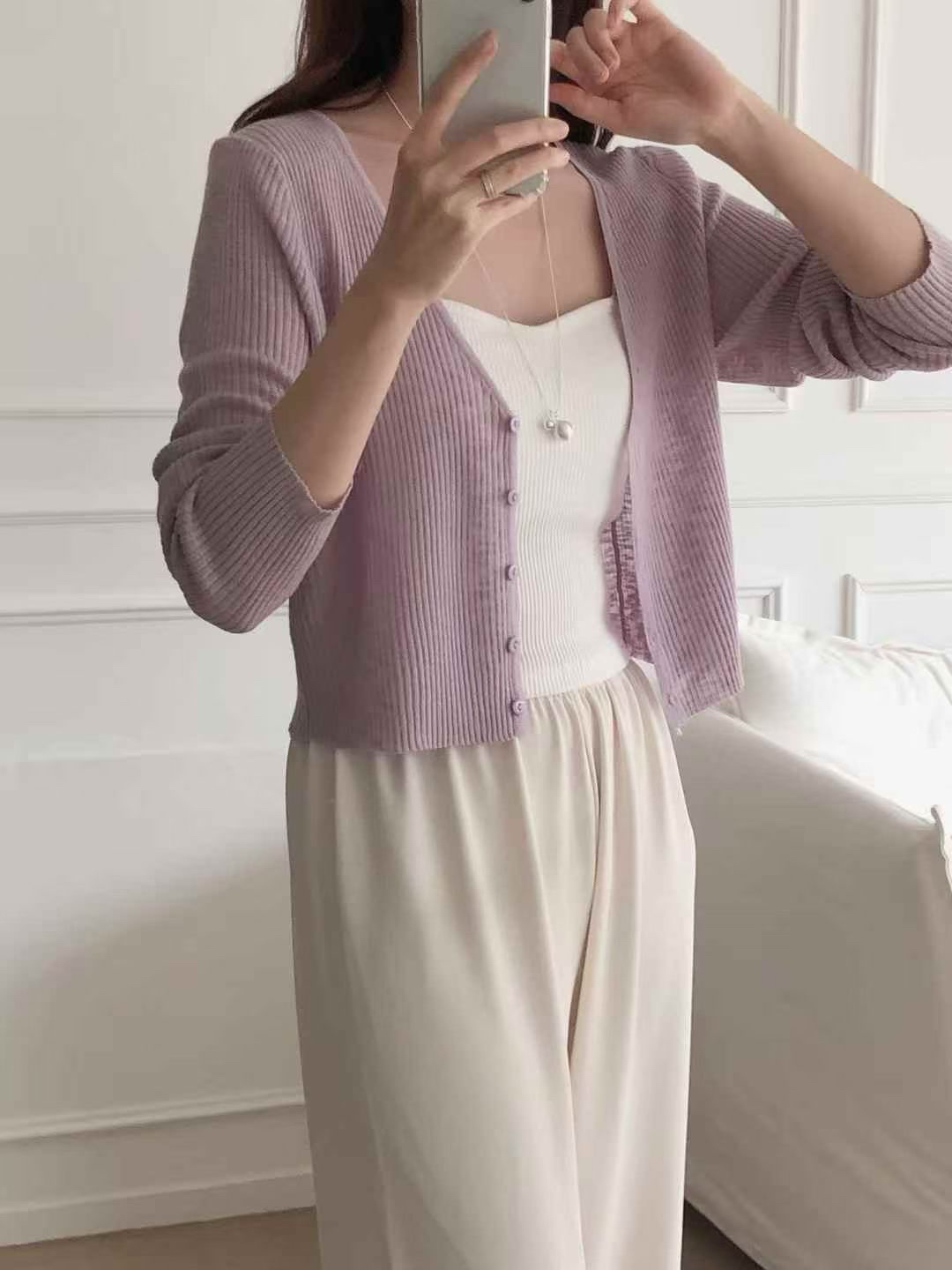 HA9 多色針織短版外套