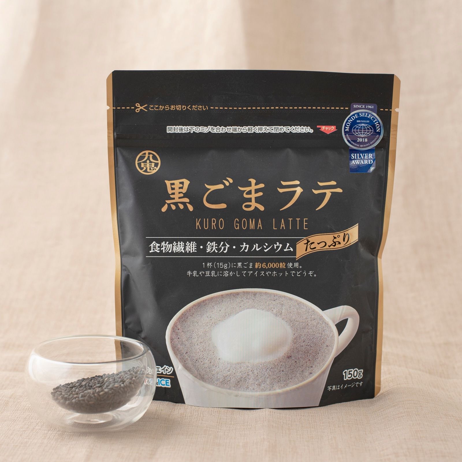 日本直送預訂九鬼黑芝麻粉Latte風味
