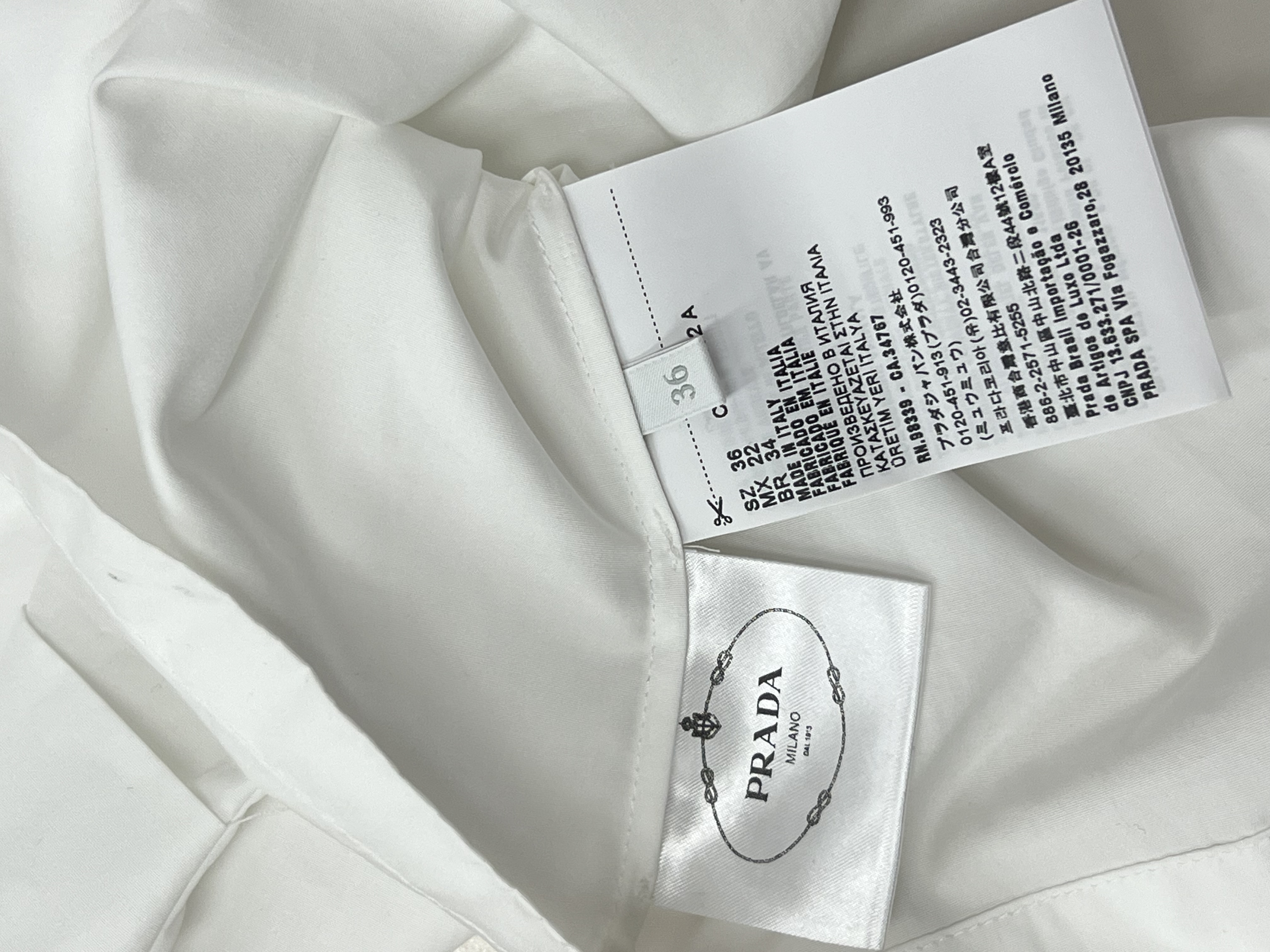 Unused Item PRADA Zip-Up Poplin Shirt / Product Code: 26051019