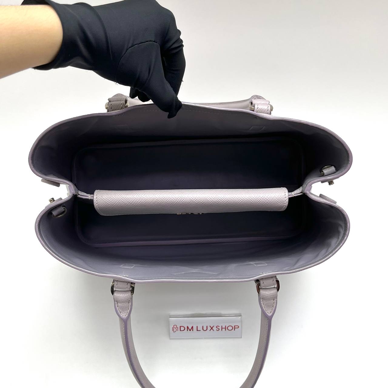 Prada Purple Saffiano Double Tote