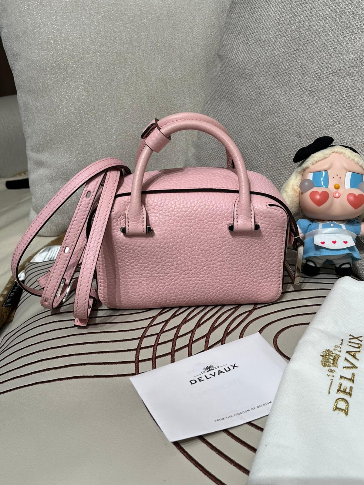 Delvaux cool box nano 牛皮銀扣，100%Authentic,99%new ✅Dust bag ✅ certificate