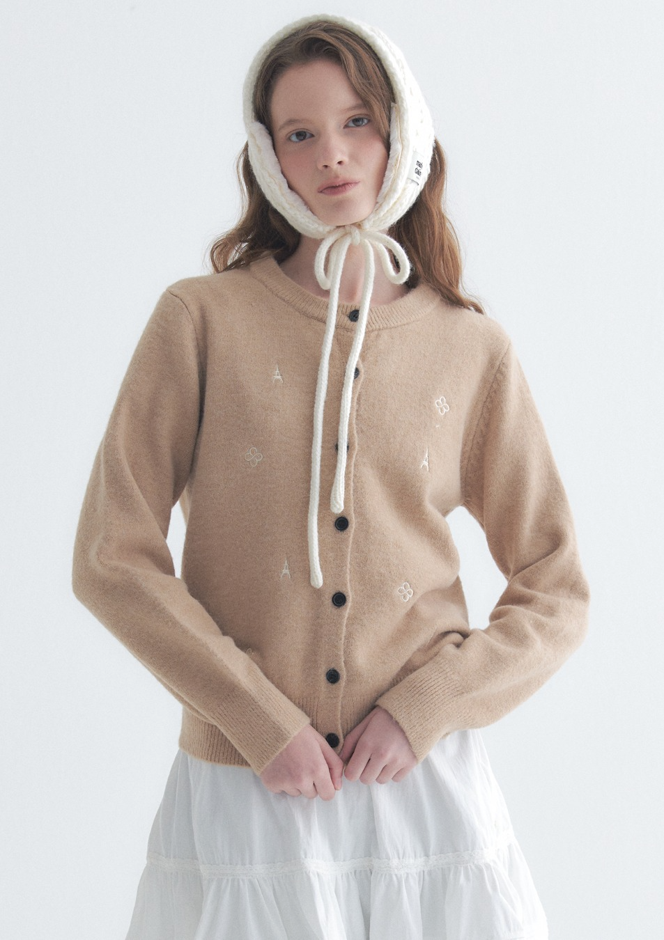 Marie Claire Lucky Clover Eiffel Tower🇫🇷Knit Sweater