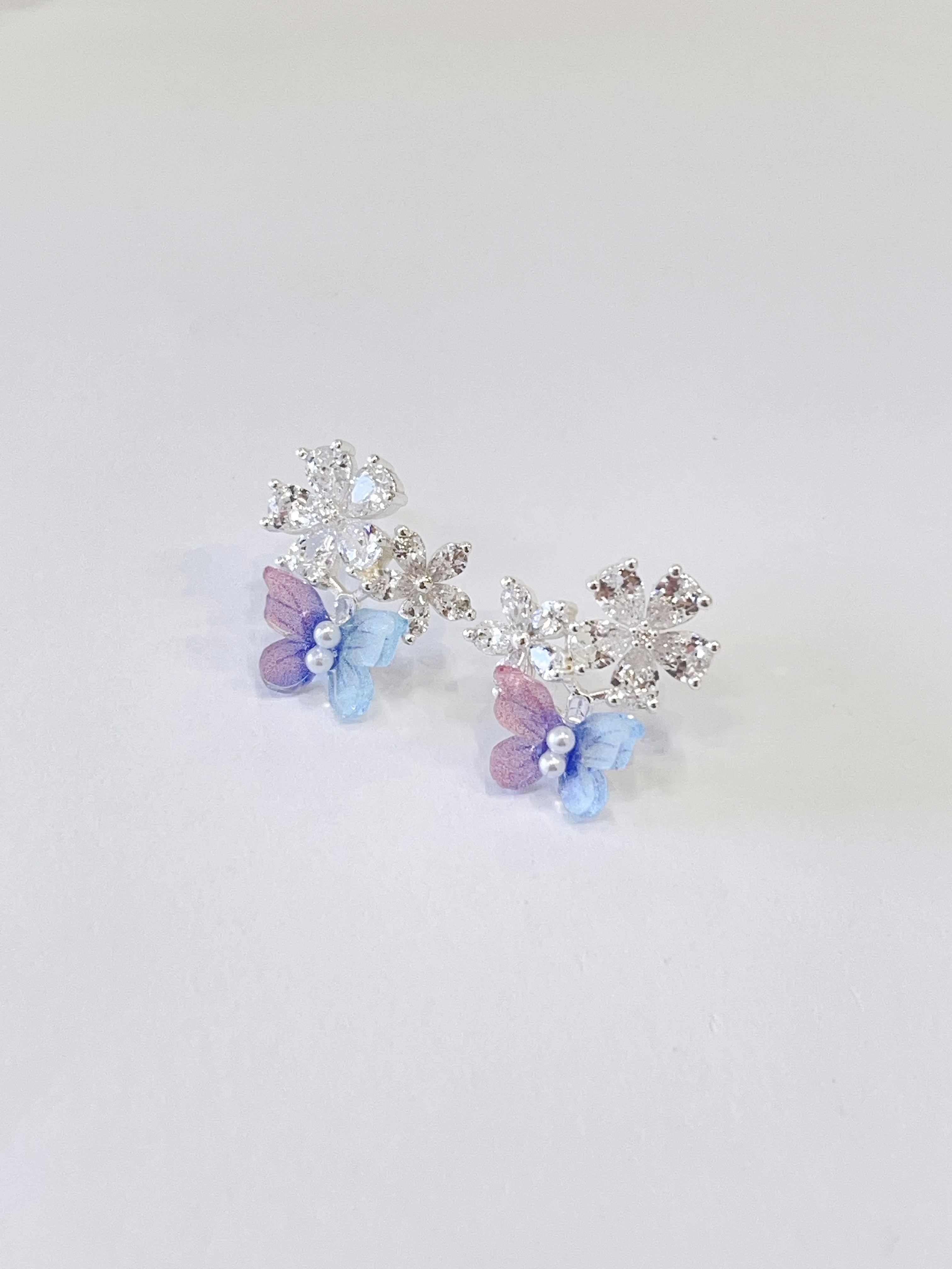 炫彩小花蝴蝶耳环