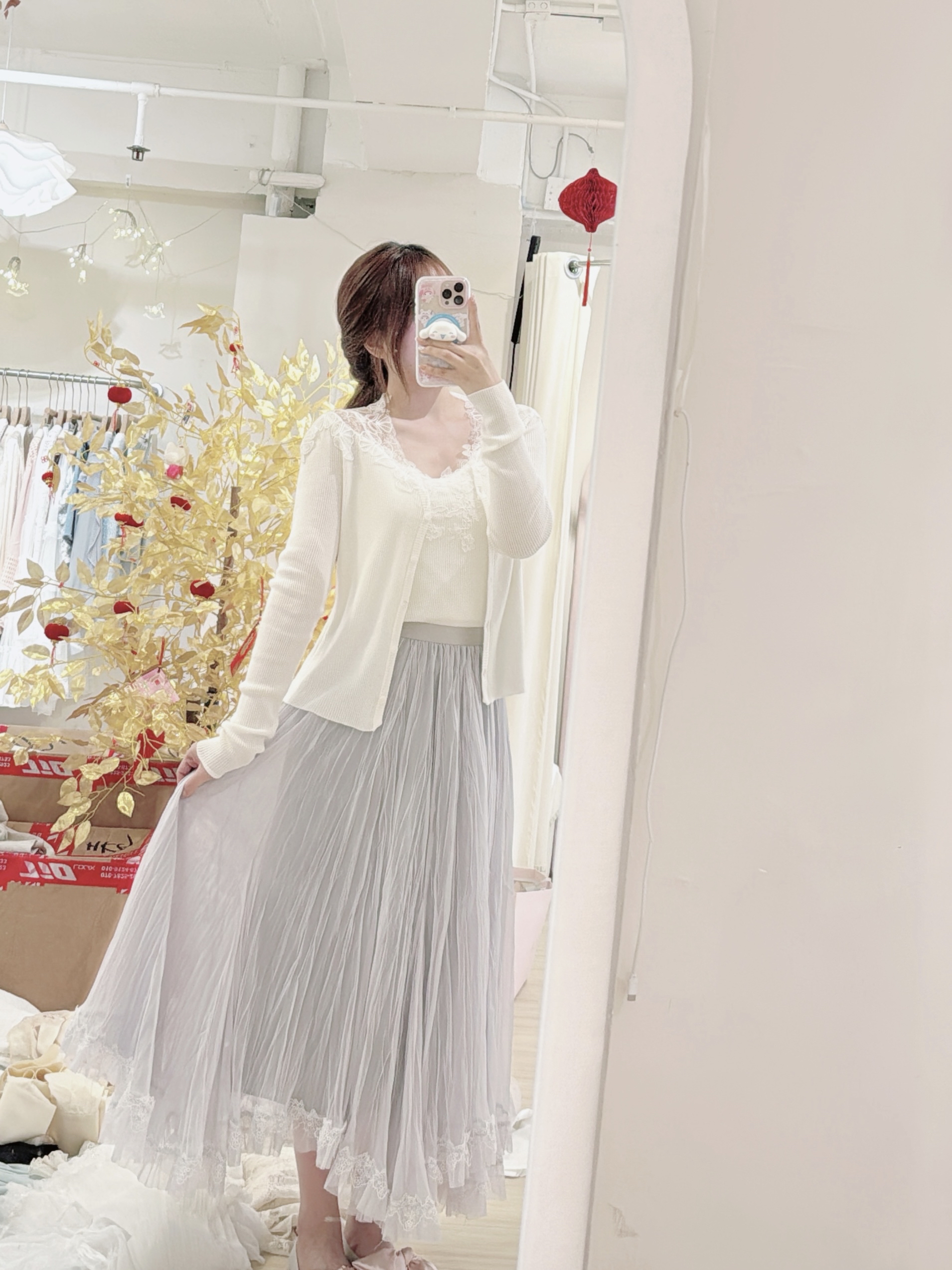 Romantic Flowy Lace Skirt