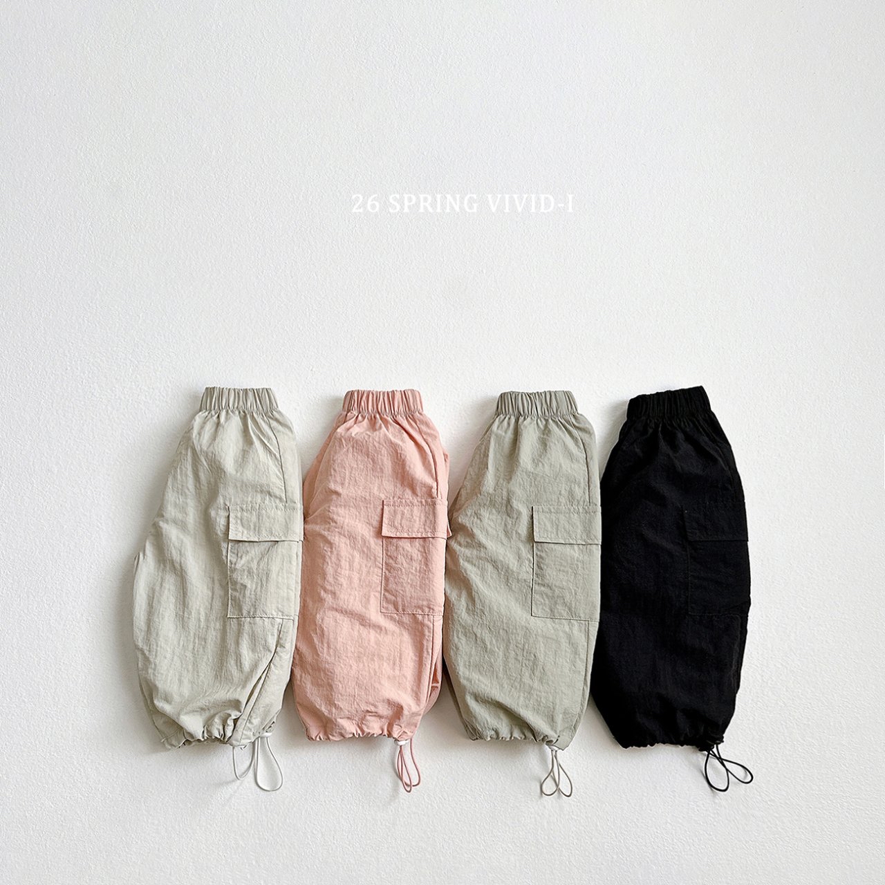🌸預訂 韓國直送🌸🇰🇷VIVIDI四色口袋寬鬆工裝束腳褲