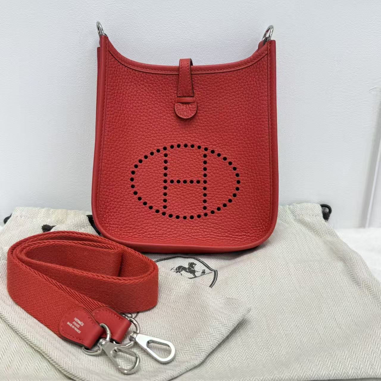 Hermes愛馬仕包 伊芙琳mini Evelyne迷你版斜挎包