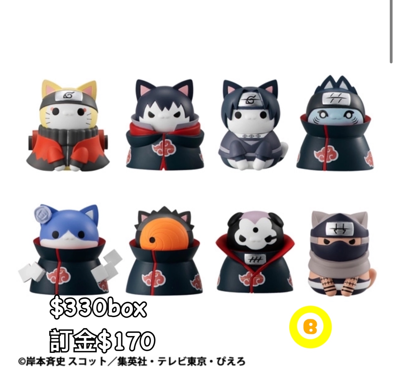 Preorder預訂7/2026年火影忍者MEGA CAT PROJECT 原盒