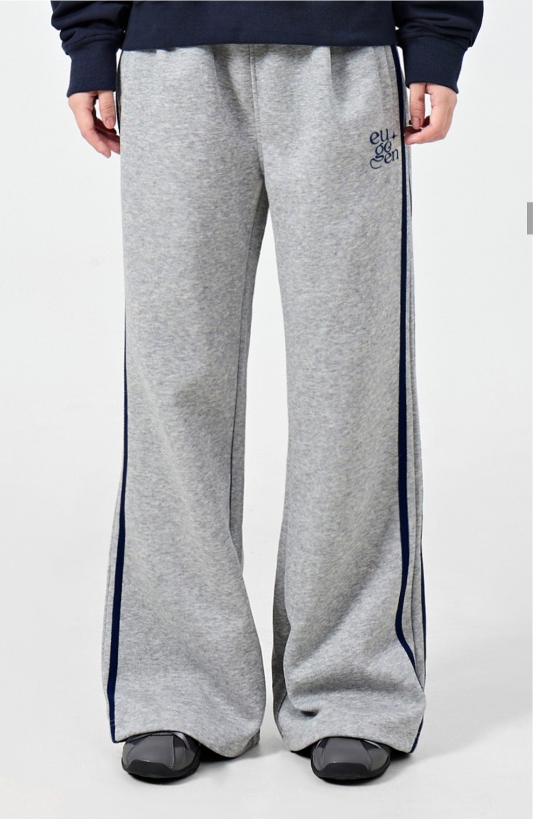 Euggen Washed Semi-Bootcut Track Sweat Pants 