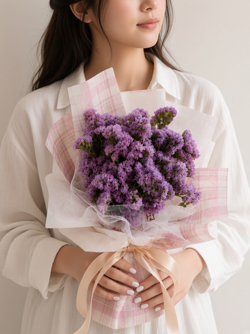 紫霧凝愛｜紫色星辰花浪漫花束