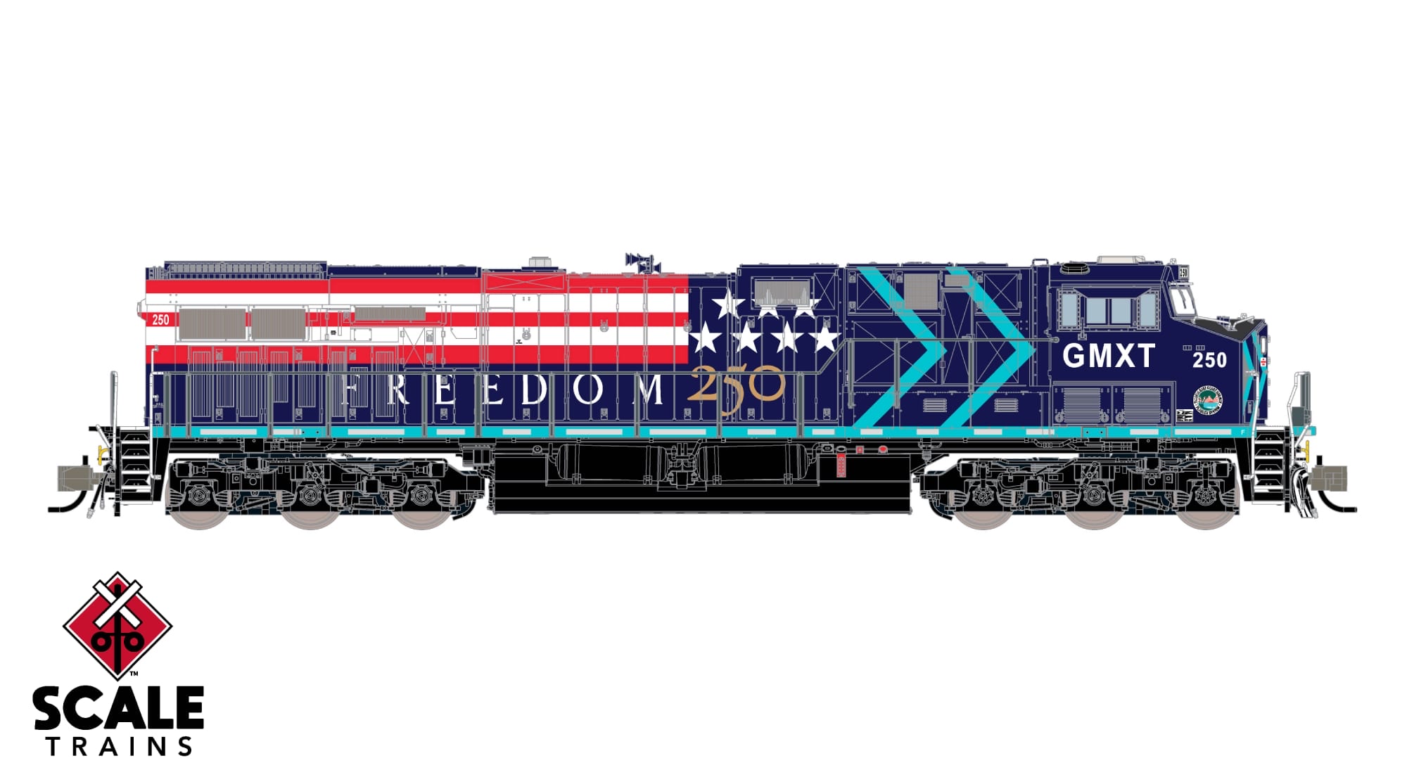 預定新品 N scale Scale Train訂金Rivet Counter N Scale GE ES44C4, Florida East Coast/America's 250th Anniversary