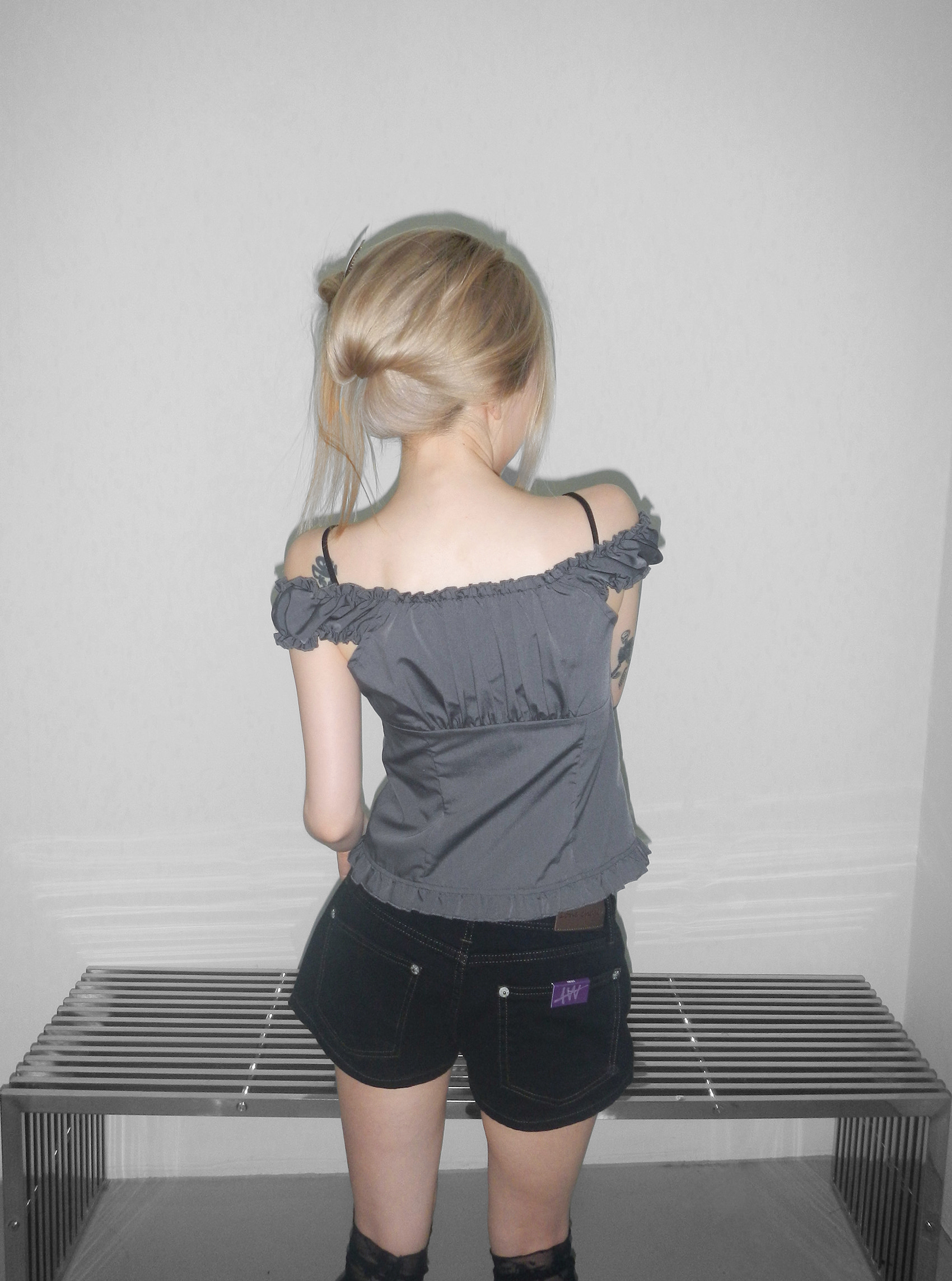 Off Shoulder Frill Trim Top