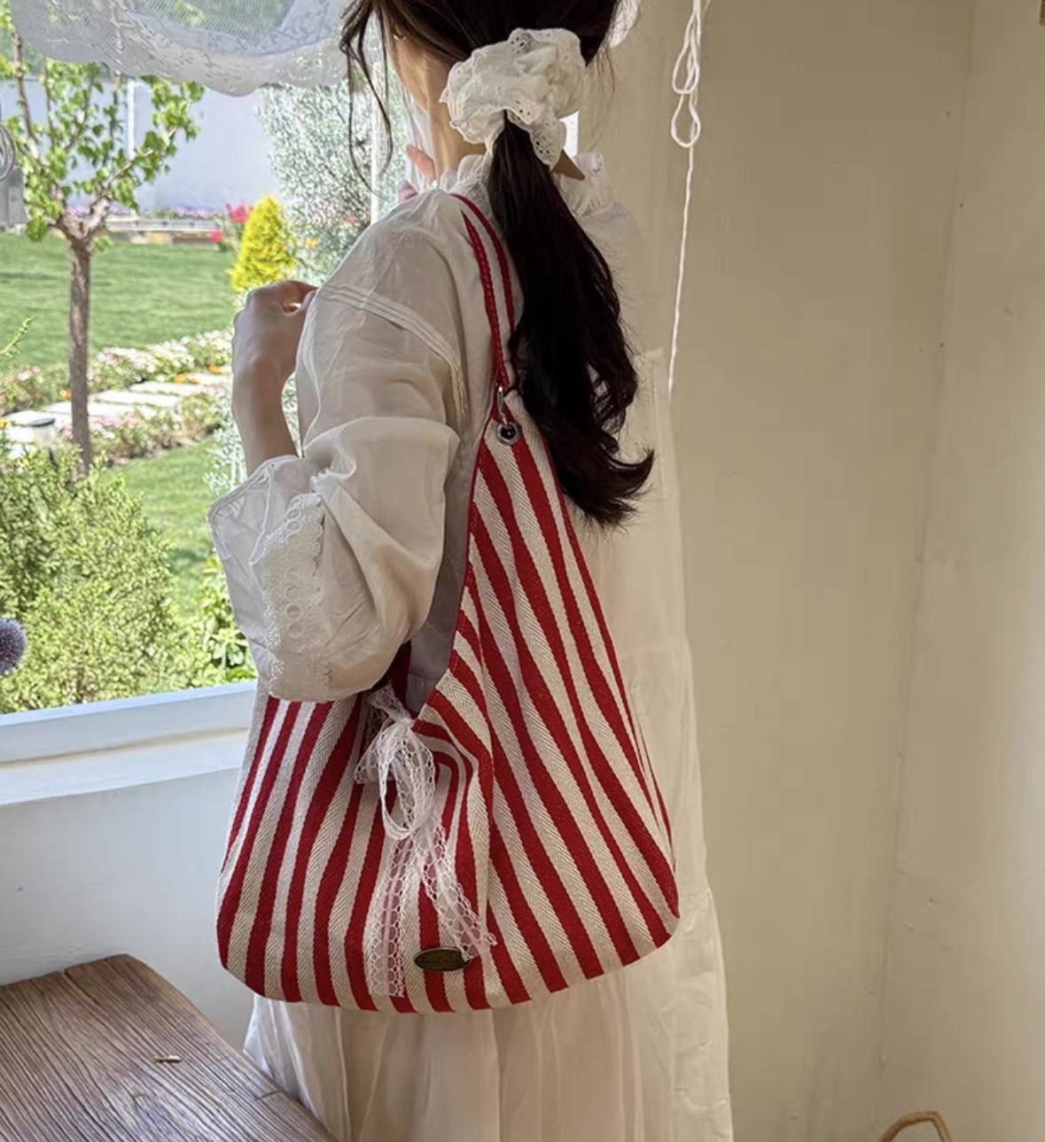 BG203韩系条纹帆布包