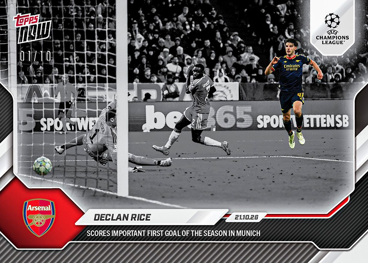 Declan Rice - 2026-27 UCL Topps NOW® #43 拜仁救主入球卡【團購】