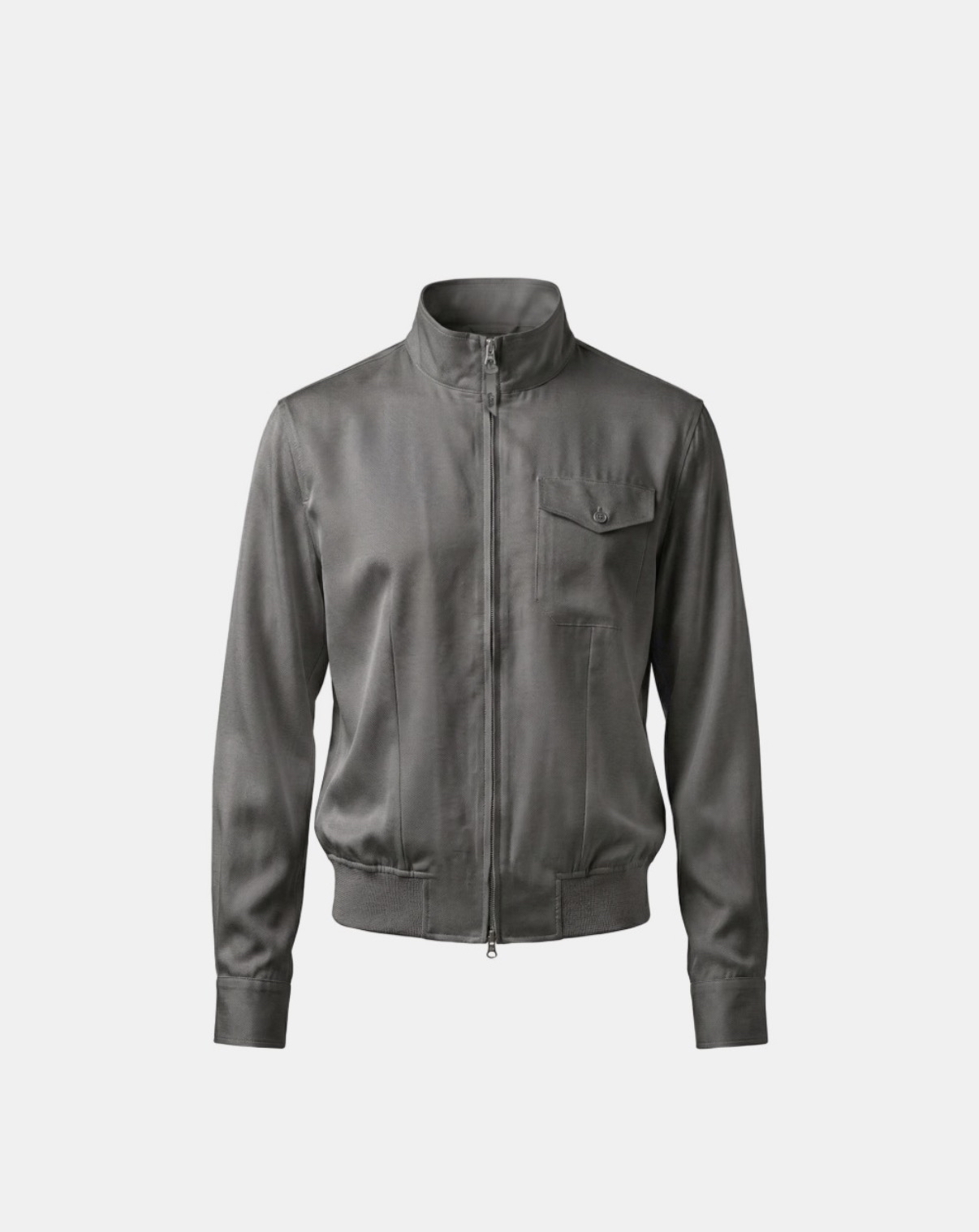 BADBLOOD [w-jkt26-042] Contour High-Neck Lightweight Bomber Shacket - Gray