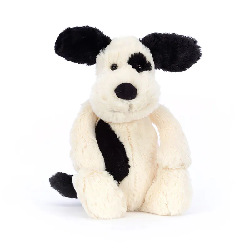 【英國】JellyCat Bashful Black & Cream Puppy