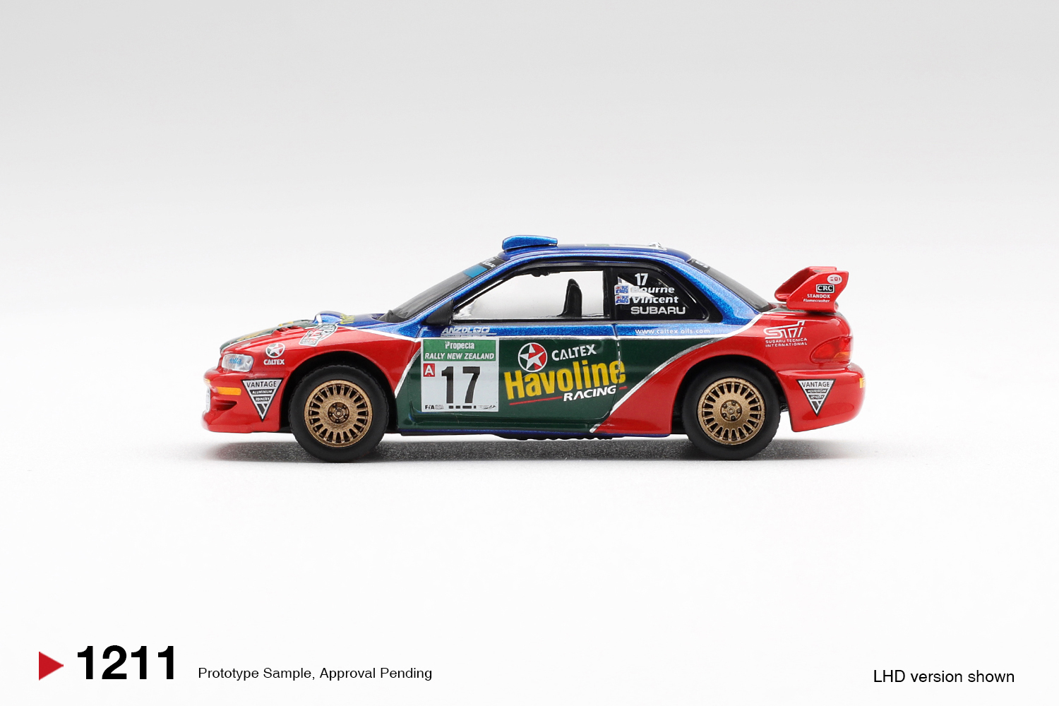 MINI GT 1211 Subaru Impreza WRC98 #17 2000 Rally New Zealand MINIGT