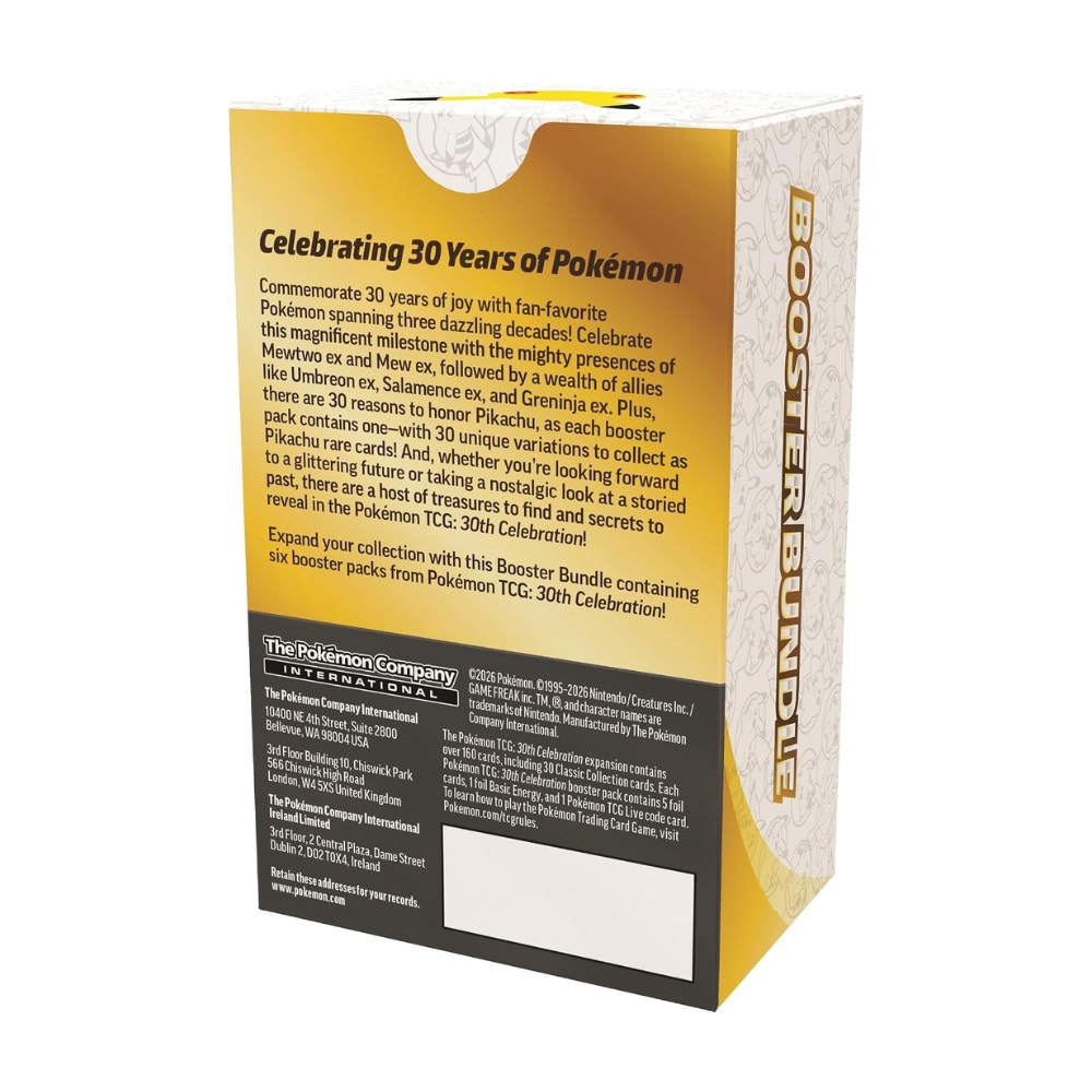 Pokemon寶可夢 - 英文版 Pokemon 30th Celebration Booster Bundle 原盒 (擴充包 6包/盒) 