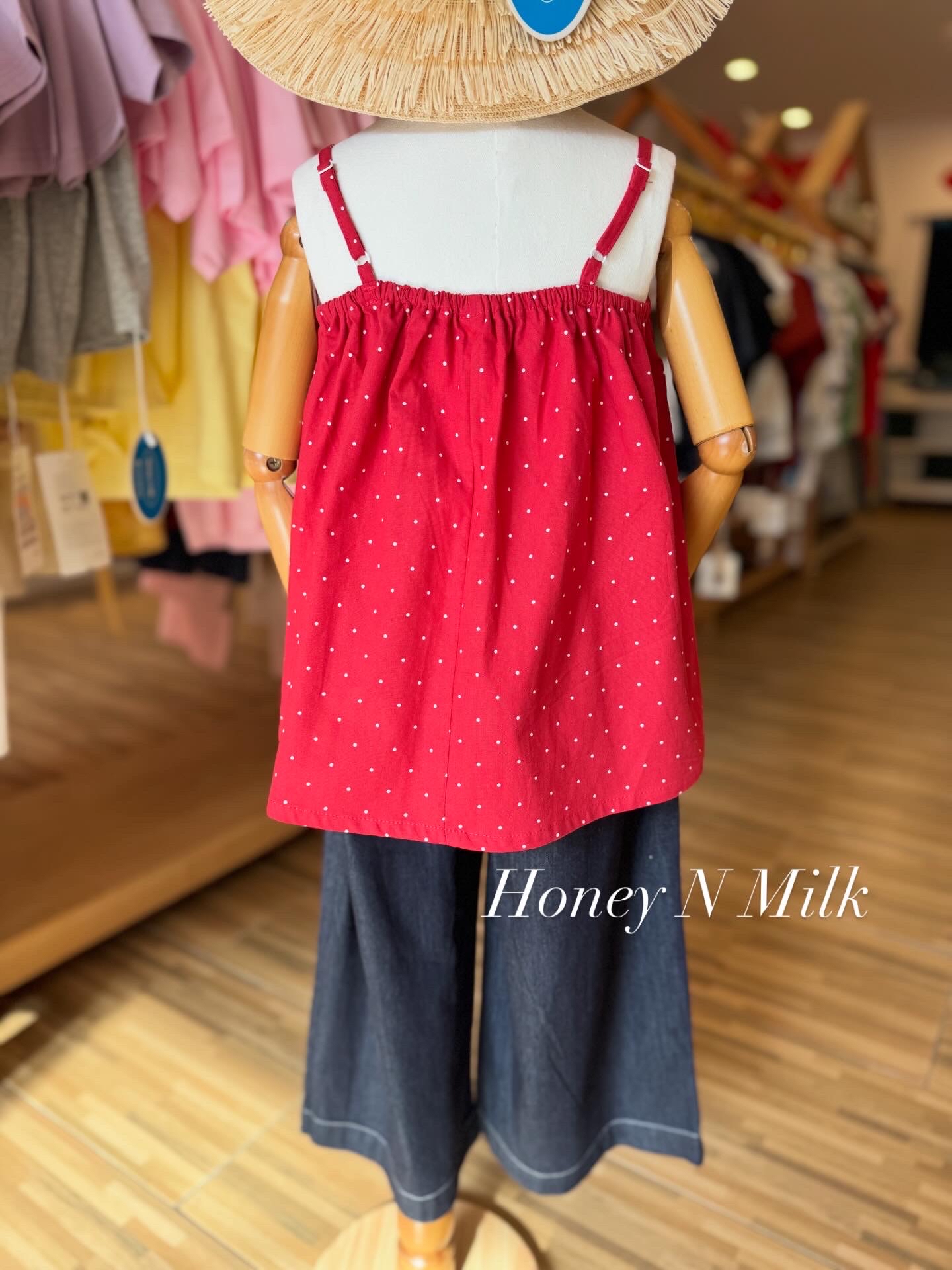 DM RedPolkaDots Blouse & Harlem Pants