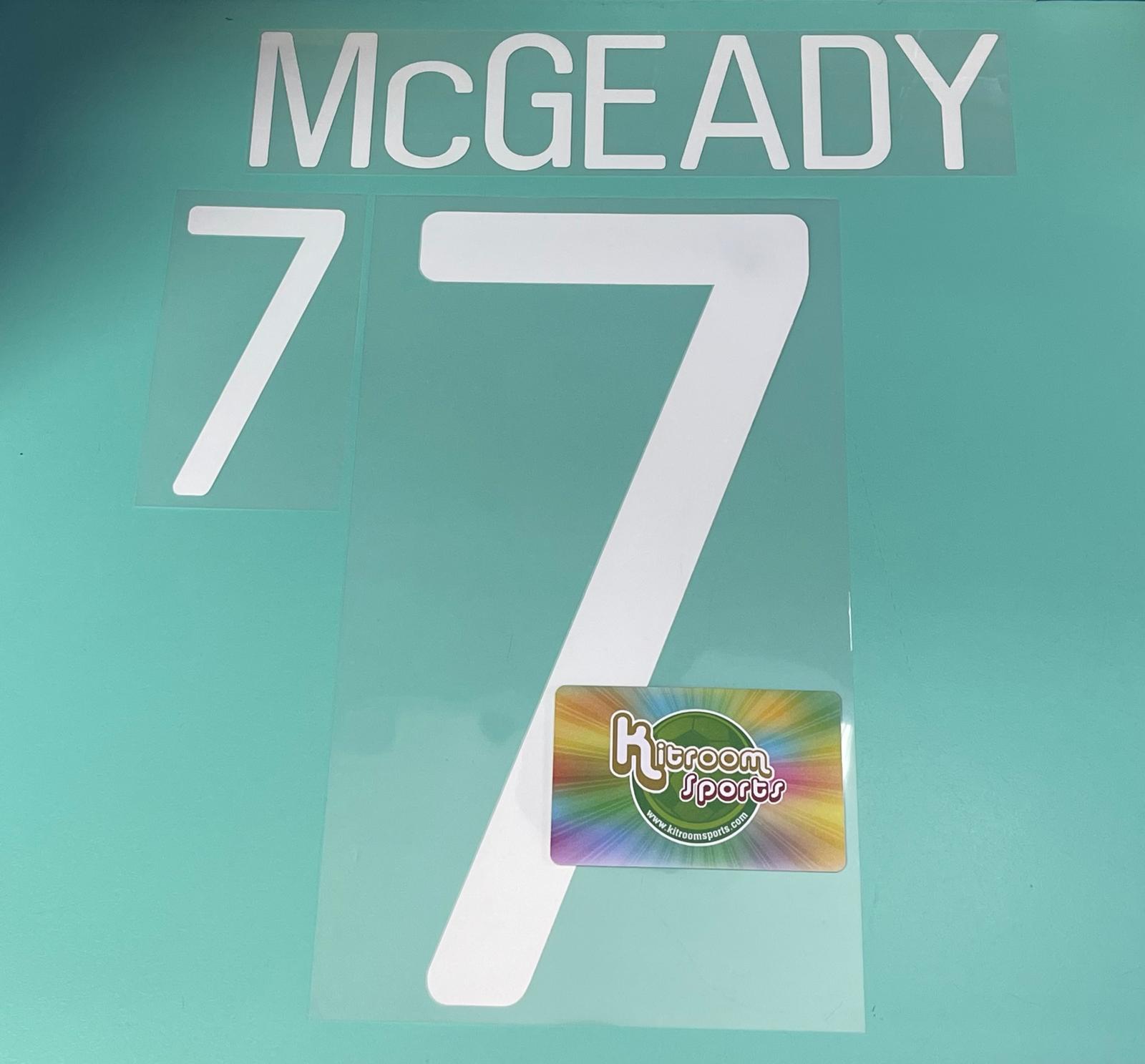 2012 Ireland Home Nameset #7 McGEADY