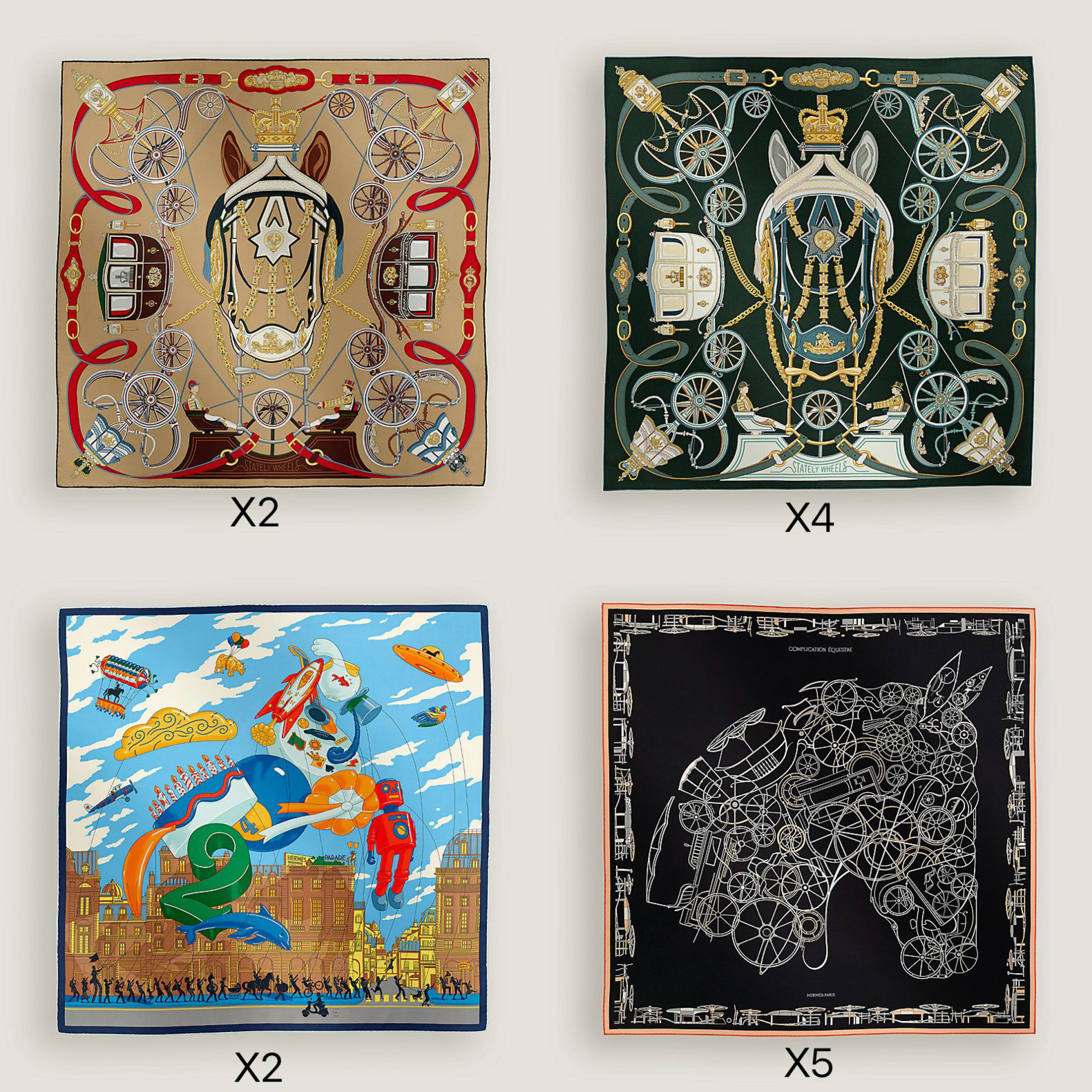 Hermes 90cm silk scarf