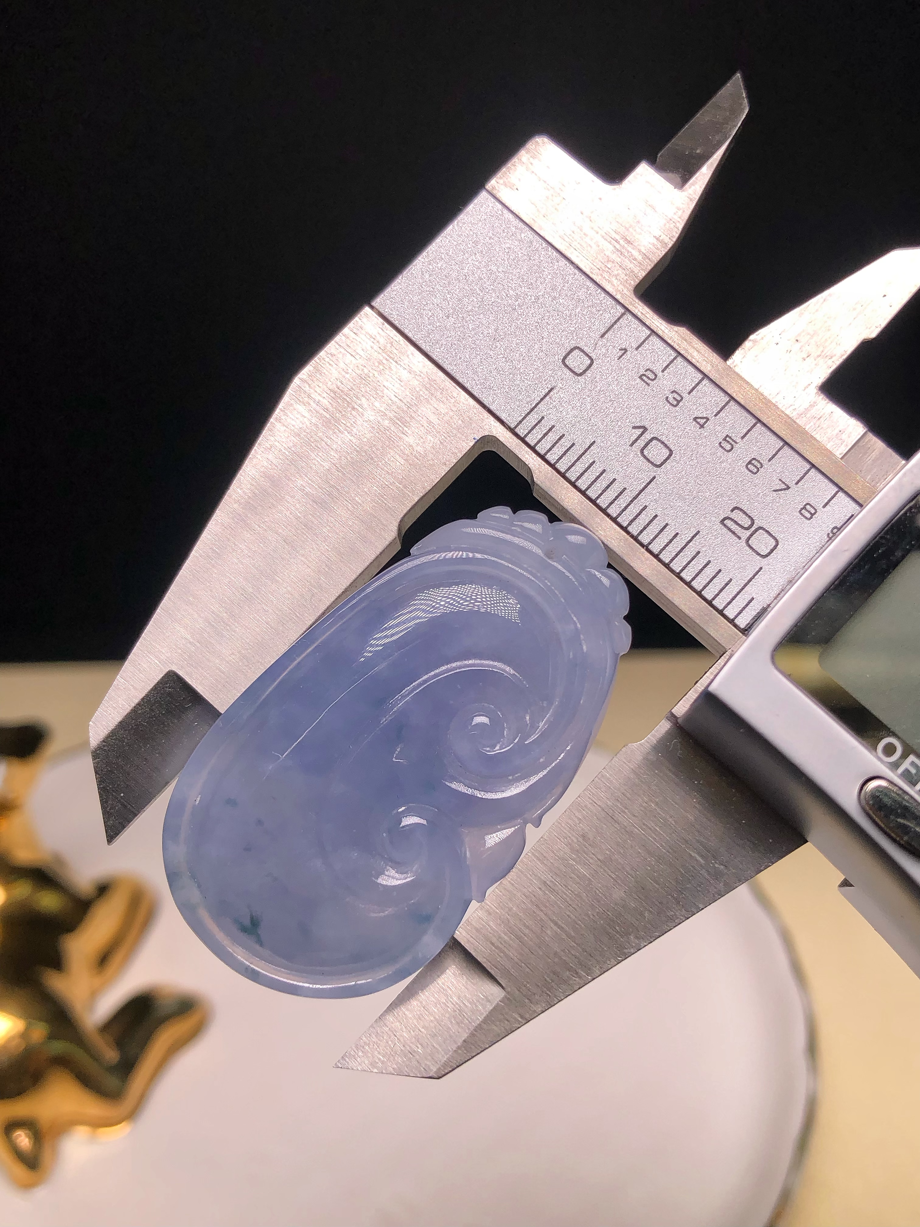 冰種茄紫飄花如意 B08352