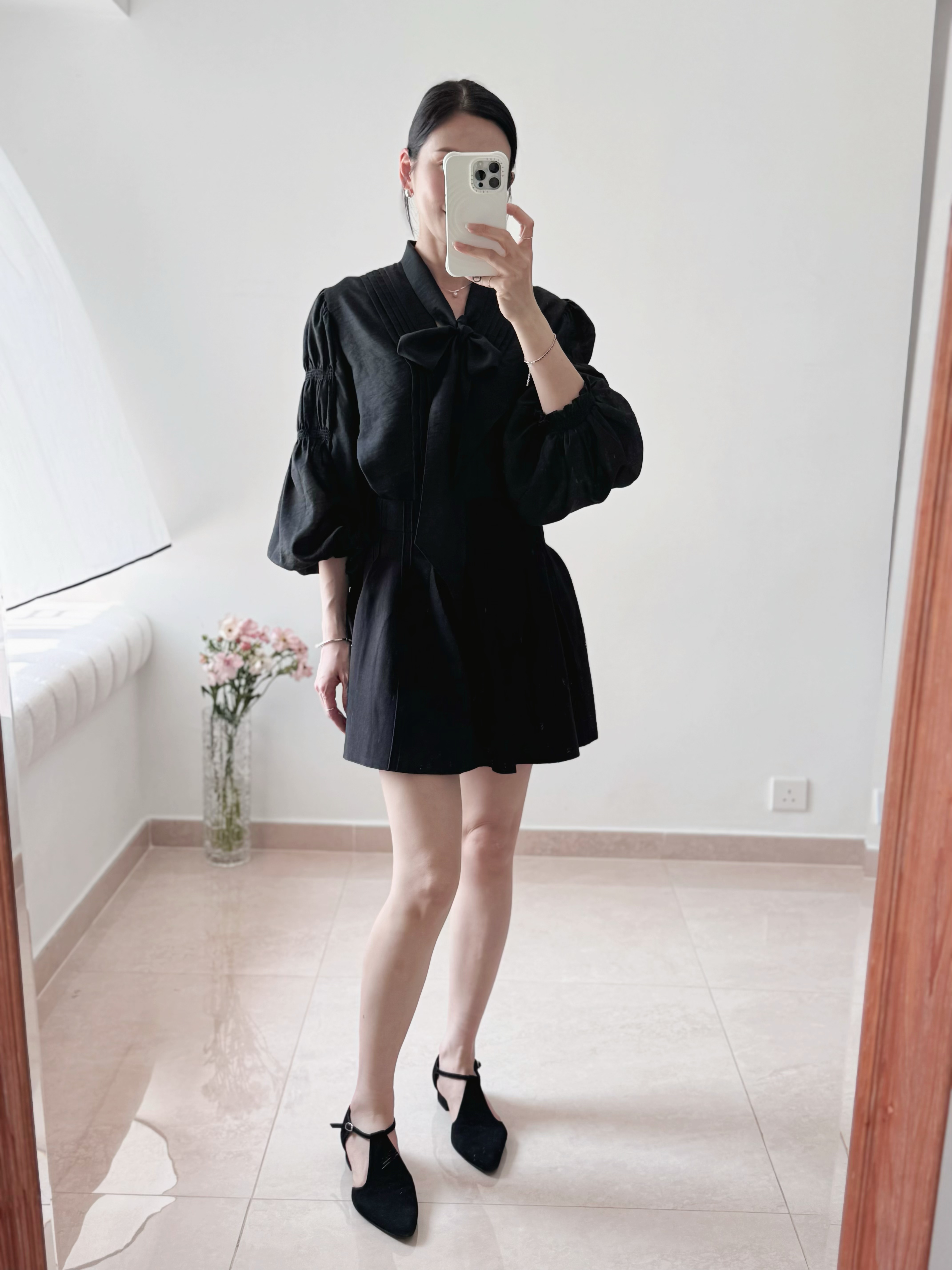 Stylish 3D cut ruffle knit skirt