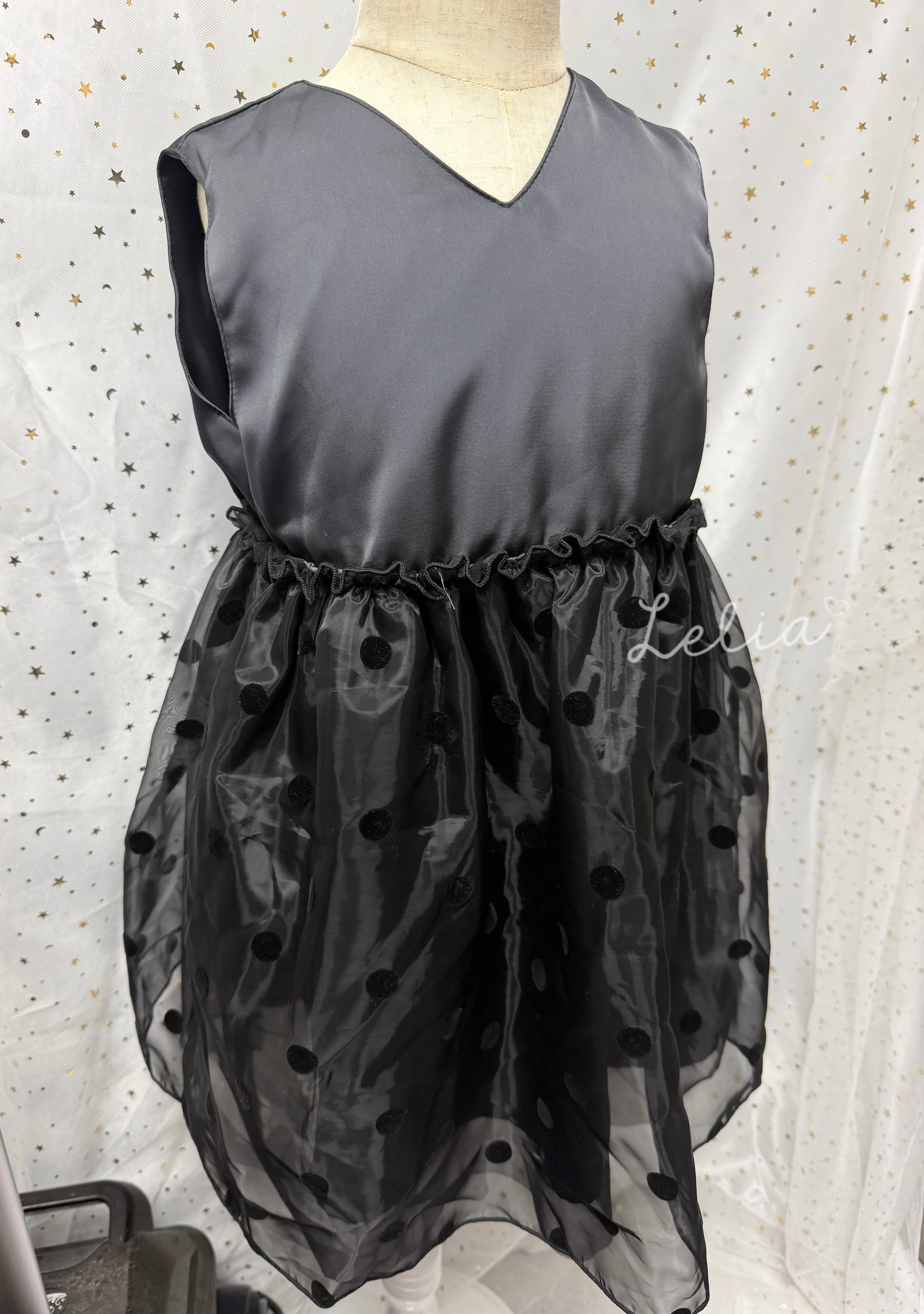 ▫️現貨▫️Cottoli後蝴蝶波點裙（黑色）