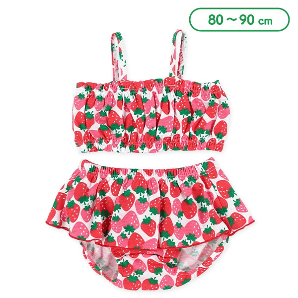 🇯🇵預訂 日本直送🇯🇵吊帶草莓印花分體泳衣