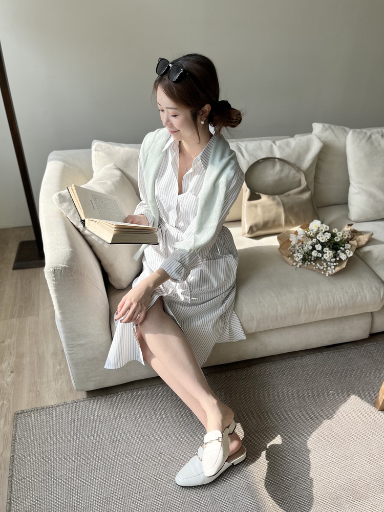 The Striped Shirt Dress