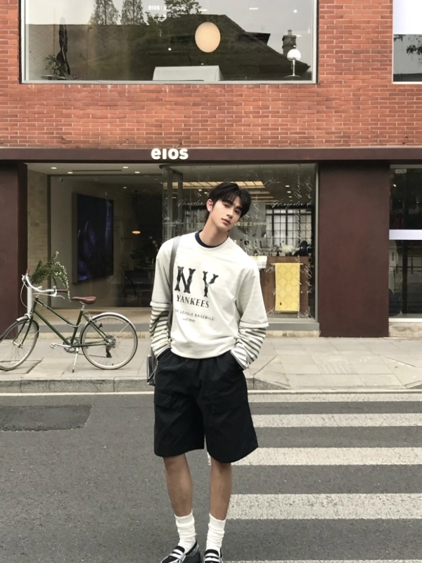 0714 （原版訂製 品質1:1打版 ）NY 复古情侣短袖