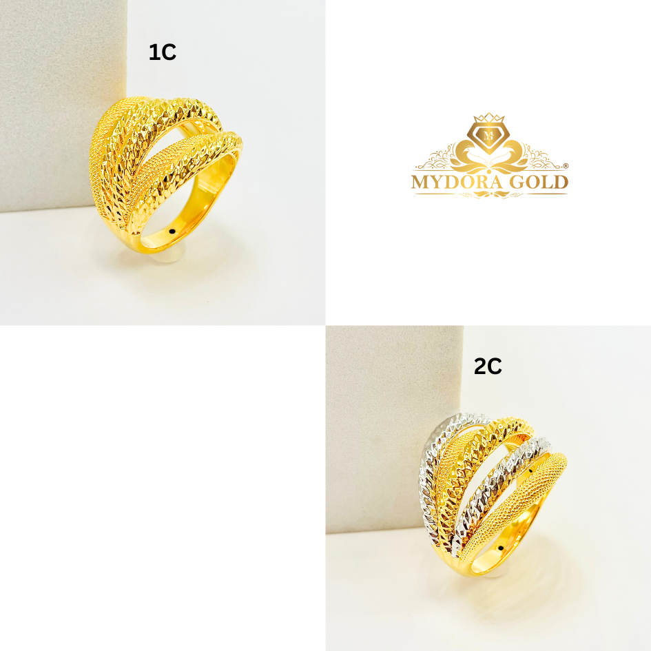 MYDORA Cincin Adira Pahat Pasir Exclusive 5 Layer (5G) l EMAS 916/22K