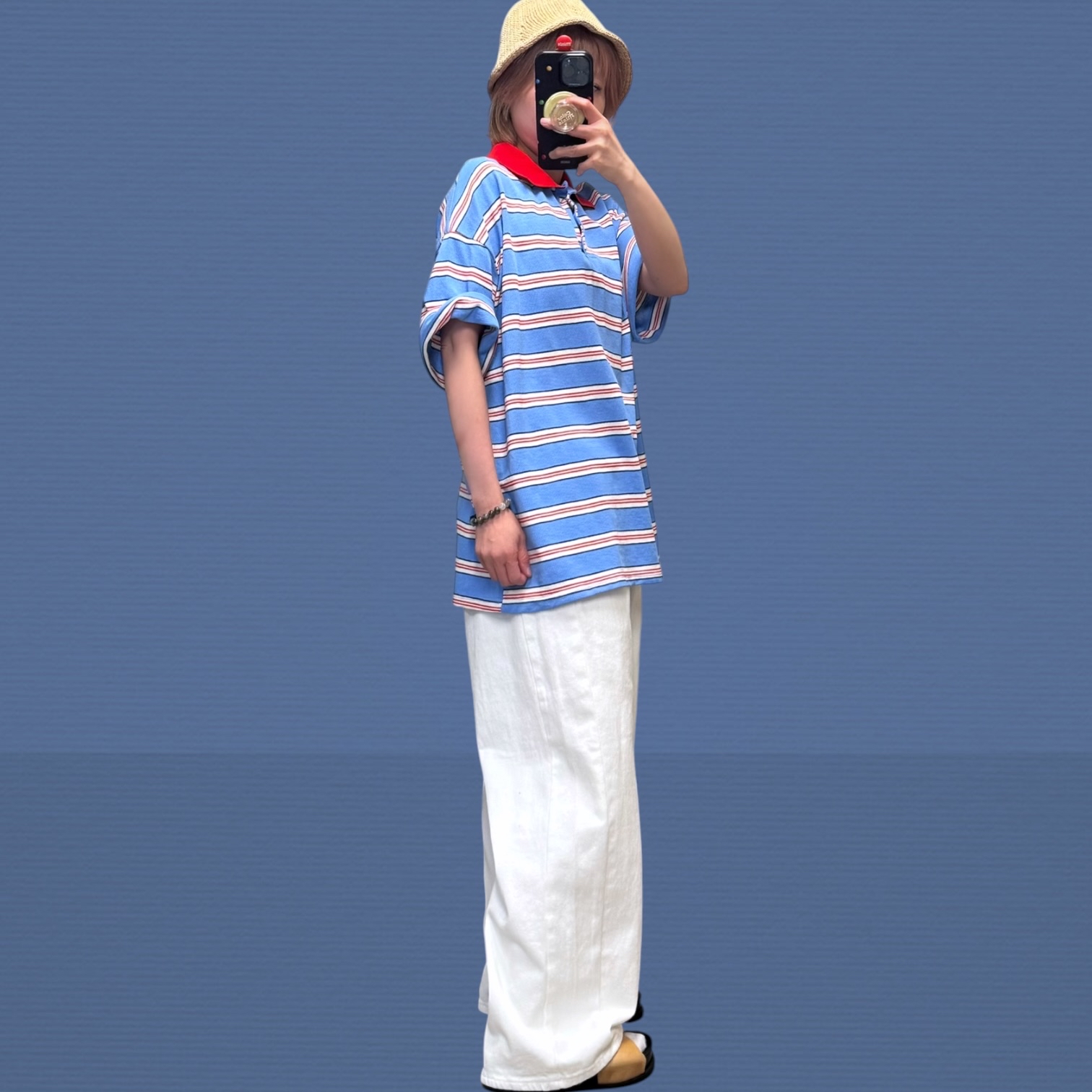 221240 polo橫間長Tee
