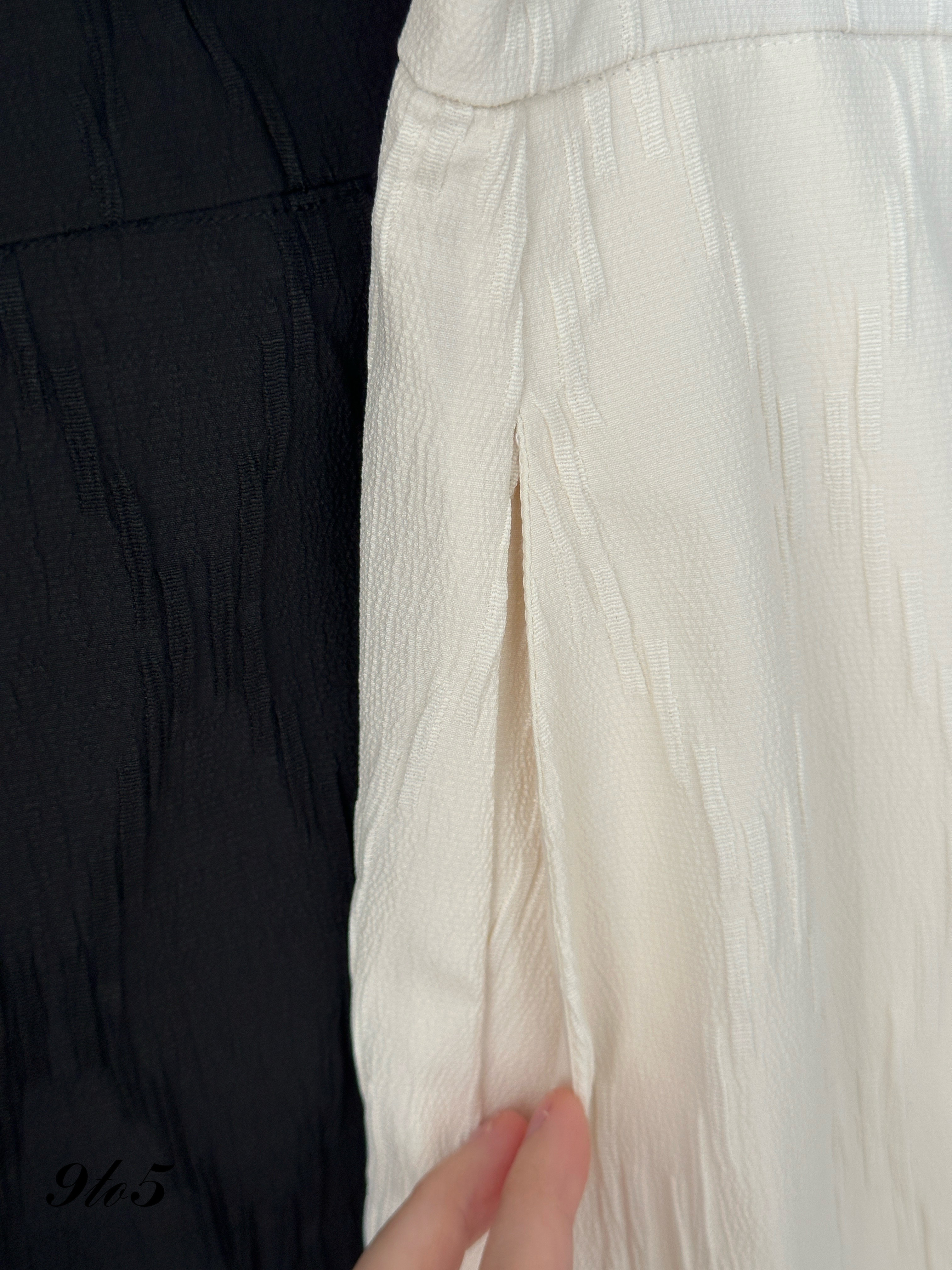 S1814 A Line Layered Skirt - Black & Cream