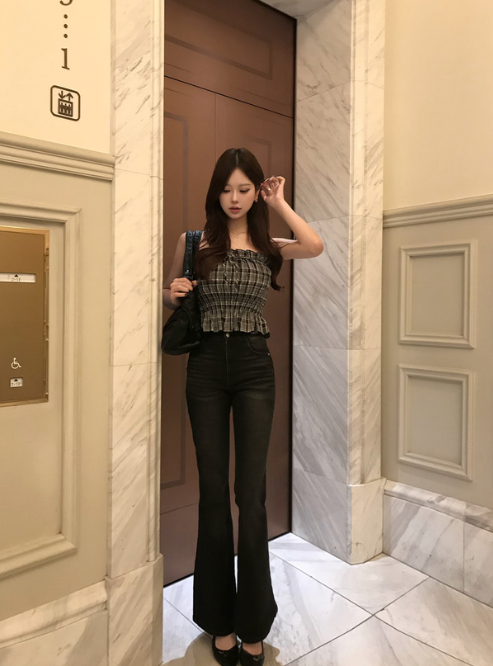 韓國女團ILLIT同款~ 格紋平口背心 [pm863]