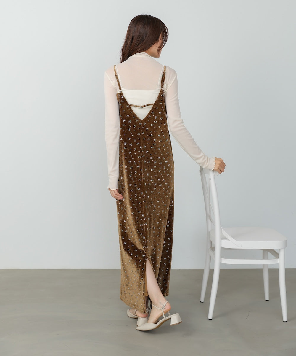 <限量現貨<JP> 浪漫x打卡Must Have 細帶蕾絲小碎花OPS* 可可啡