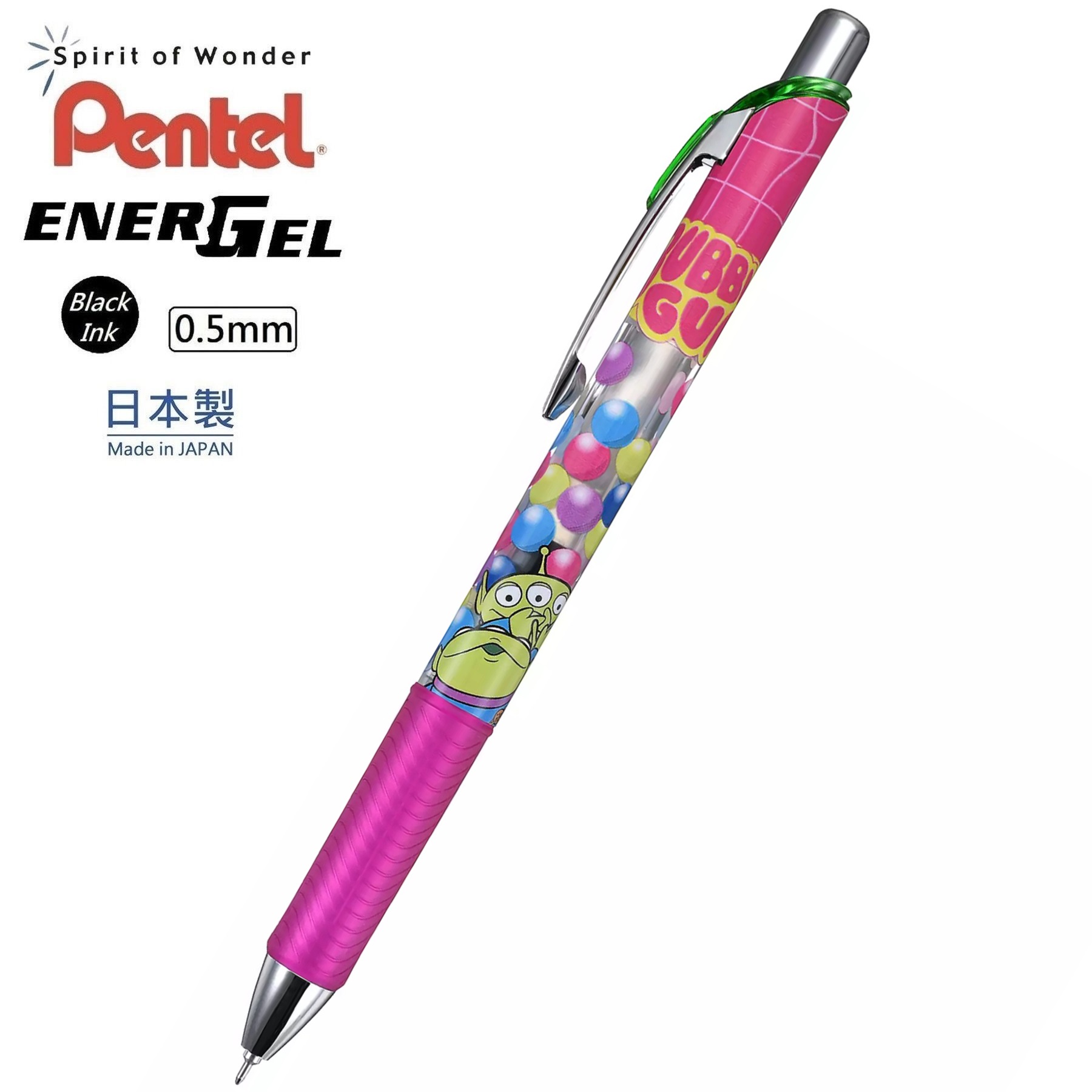 現貨｜【日本 Disney Store 限定】Aliens 三眼仔 日本製 Pentel EnerGel 0.5mm 黑色 啫喱筆 321083