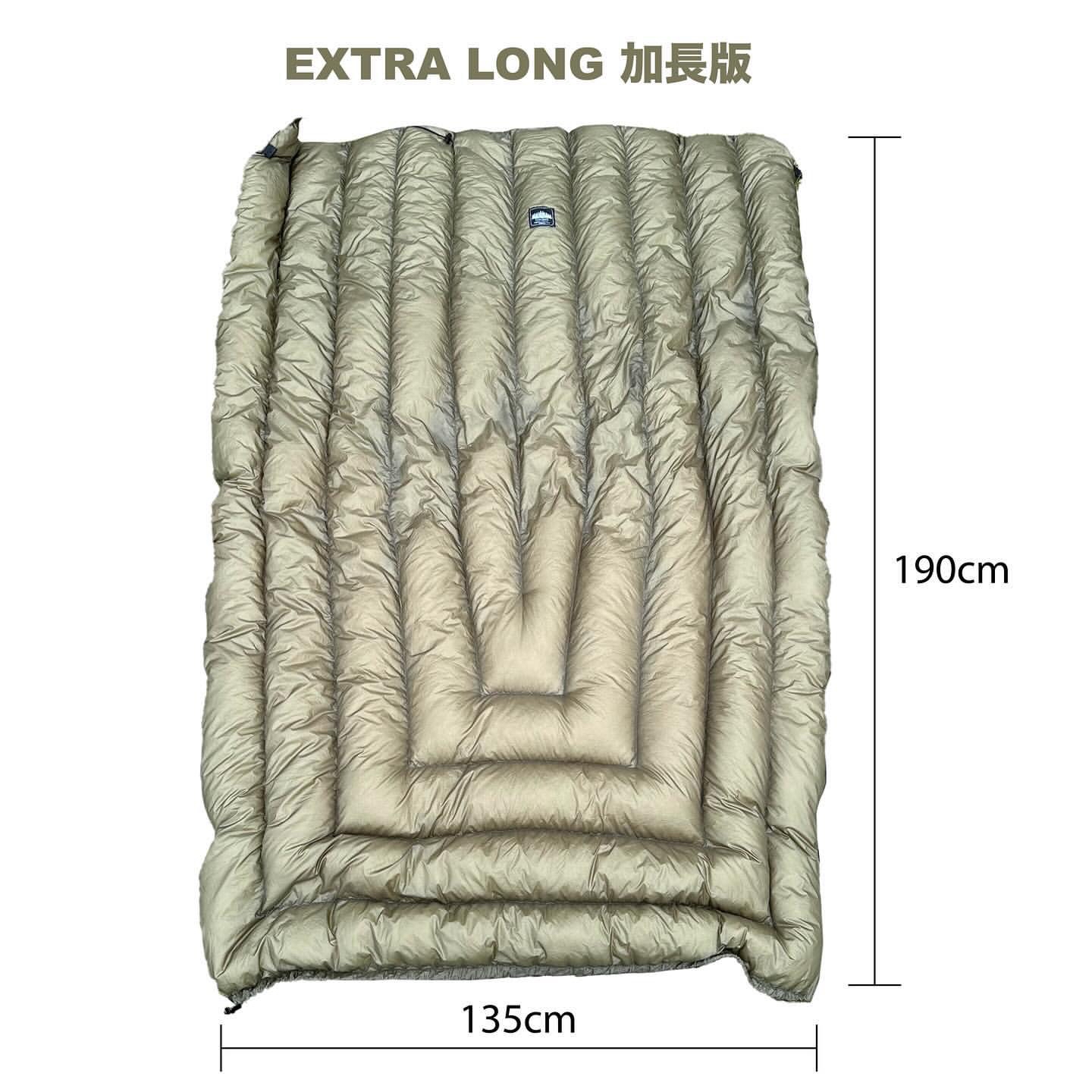 印尼品牌 Parlente Equipment Down sleeping Quilt 羽絨 睡袋 睡被 fp800 fw350