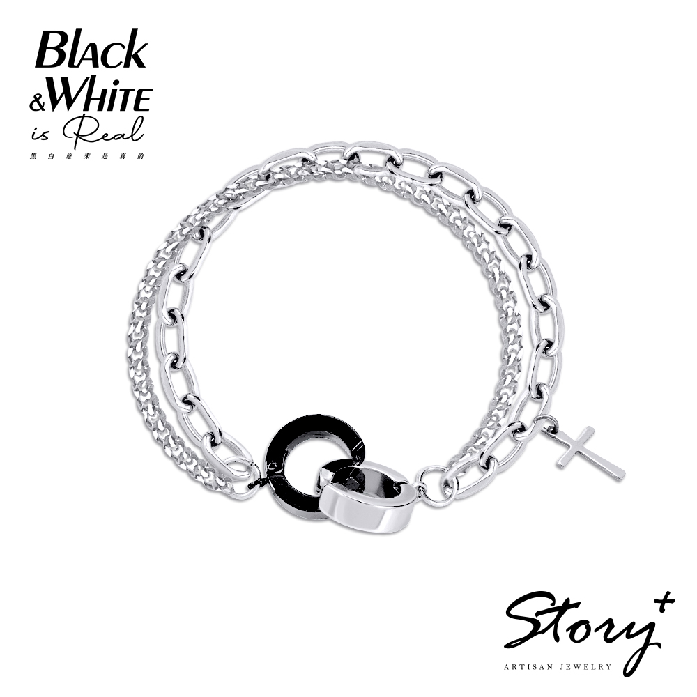 📦訂購 台灣限定 STORY 故事銀飾 黑白原來是真的 黑白造型手鏈